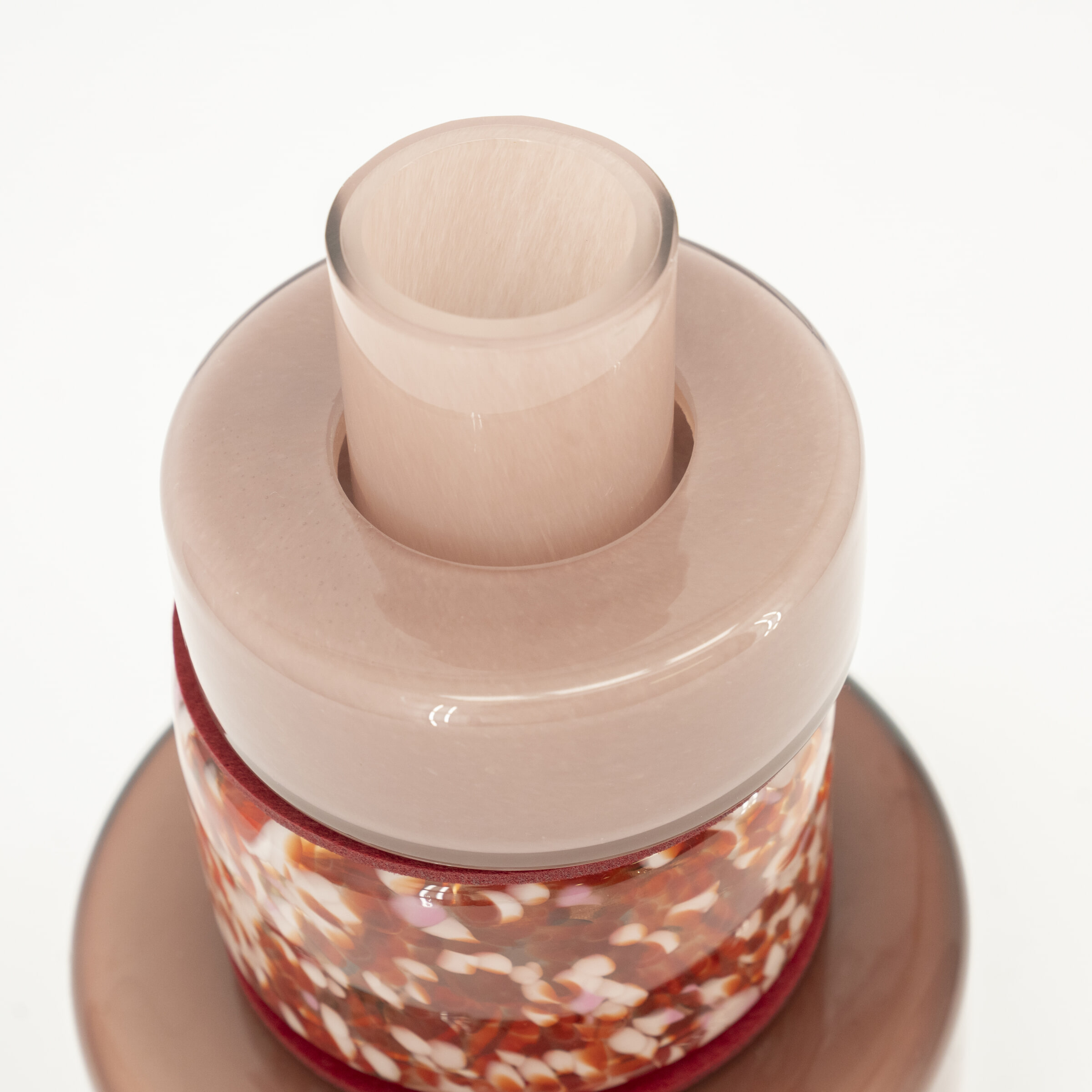 By-Boo Vaas 'Golas' Mondgeblazen glas, kleur Burgundy