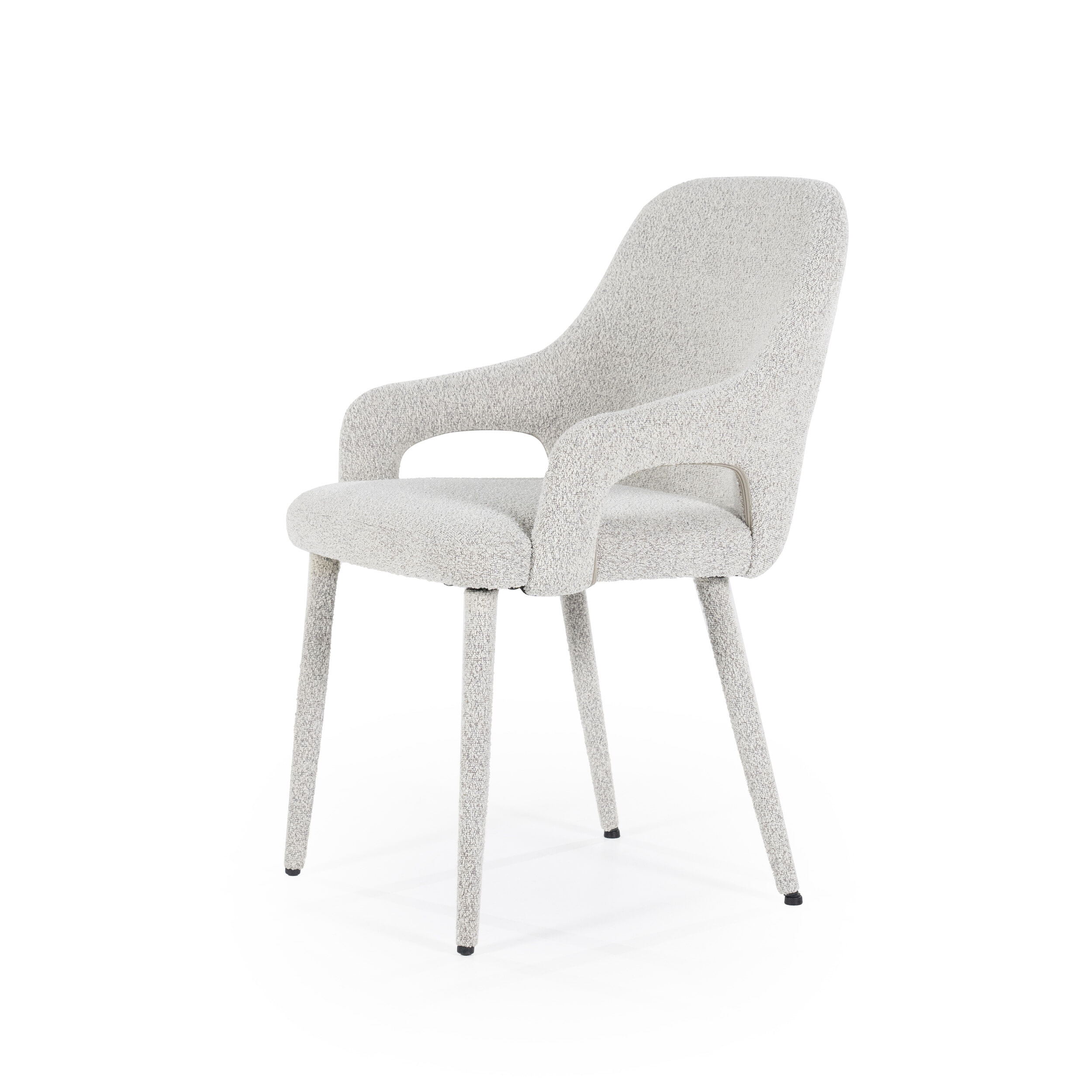 By-Boo Eetkamerstoel 'Fika' Bouclé, kleur Beige