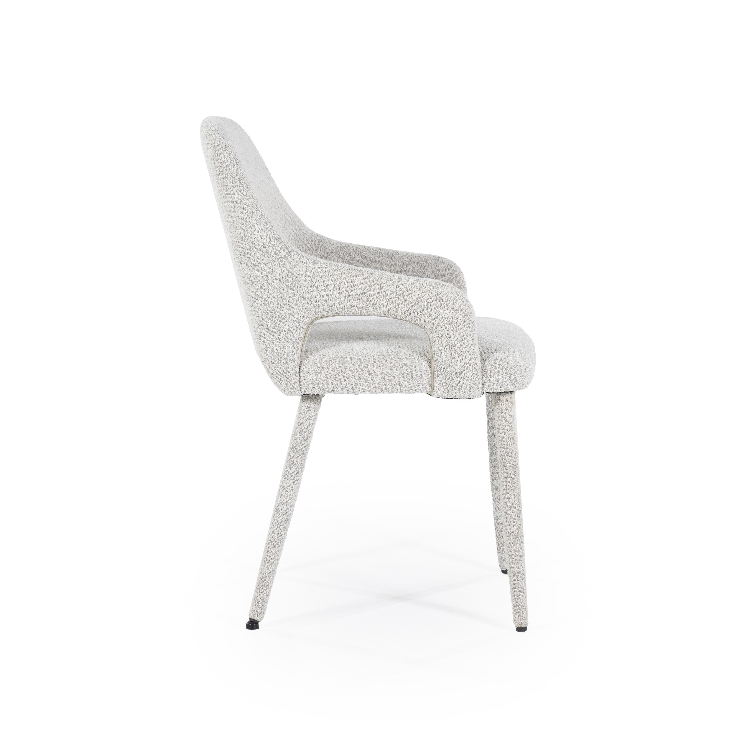 By-Boo Eetkamerstoel 'Fika' Bouclé, kleur Beige