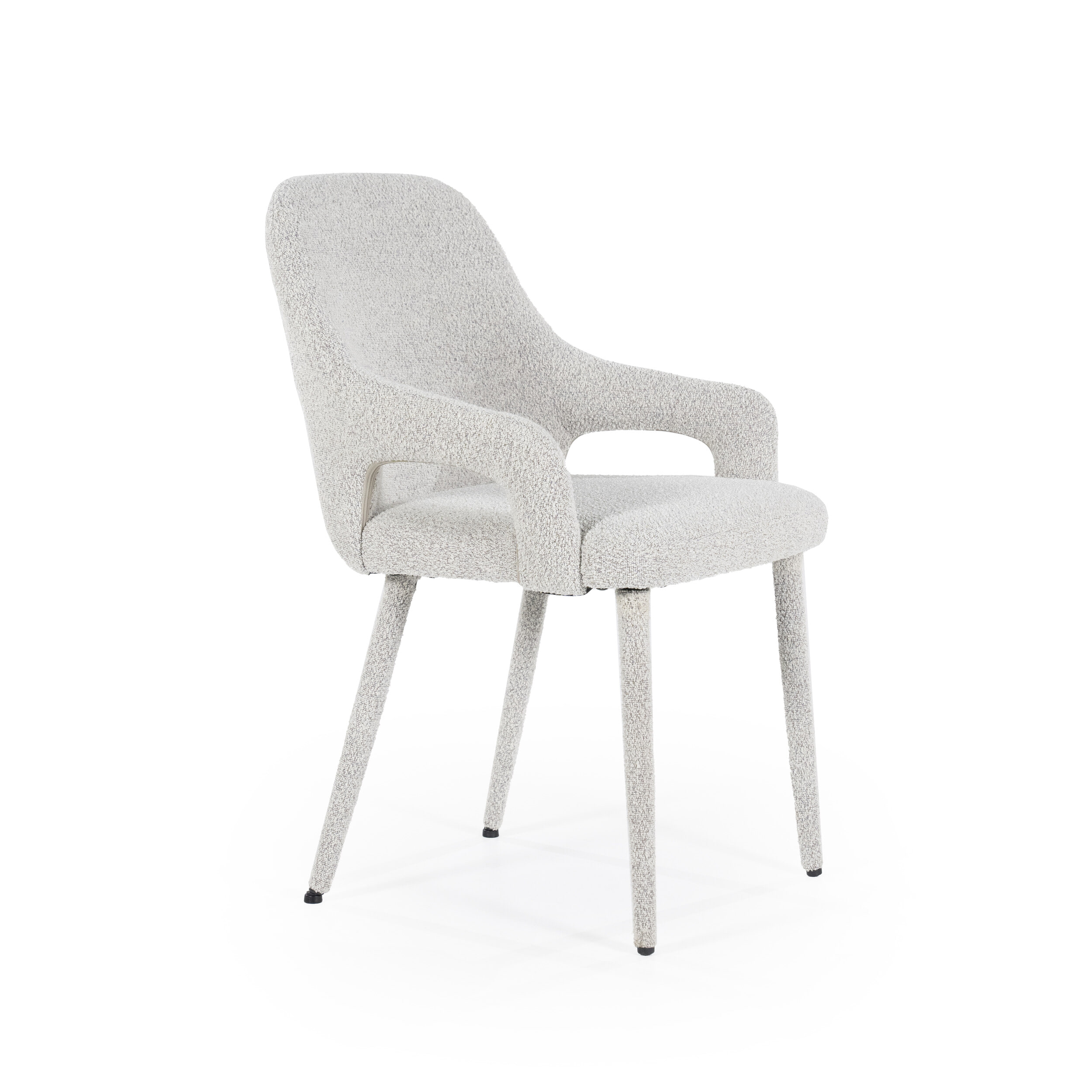 By-Boo Eetkamerstoel 'Fika' Bouclé, kleur Beige