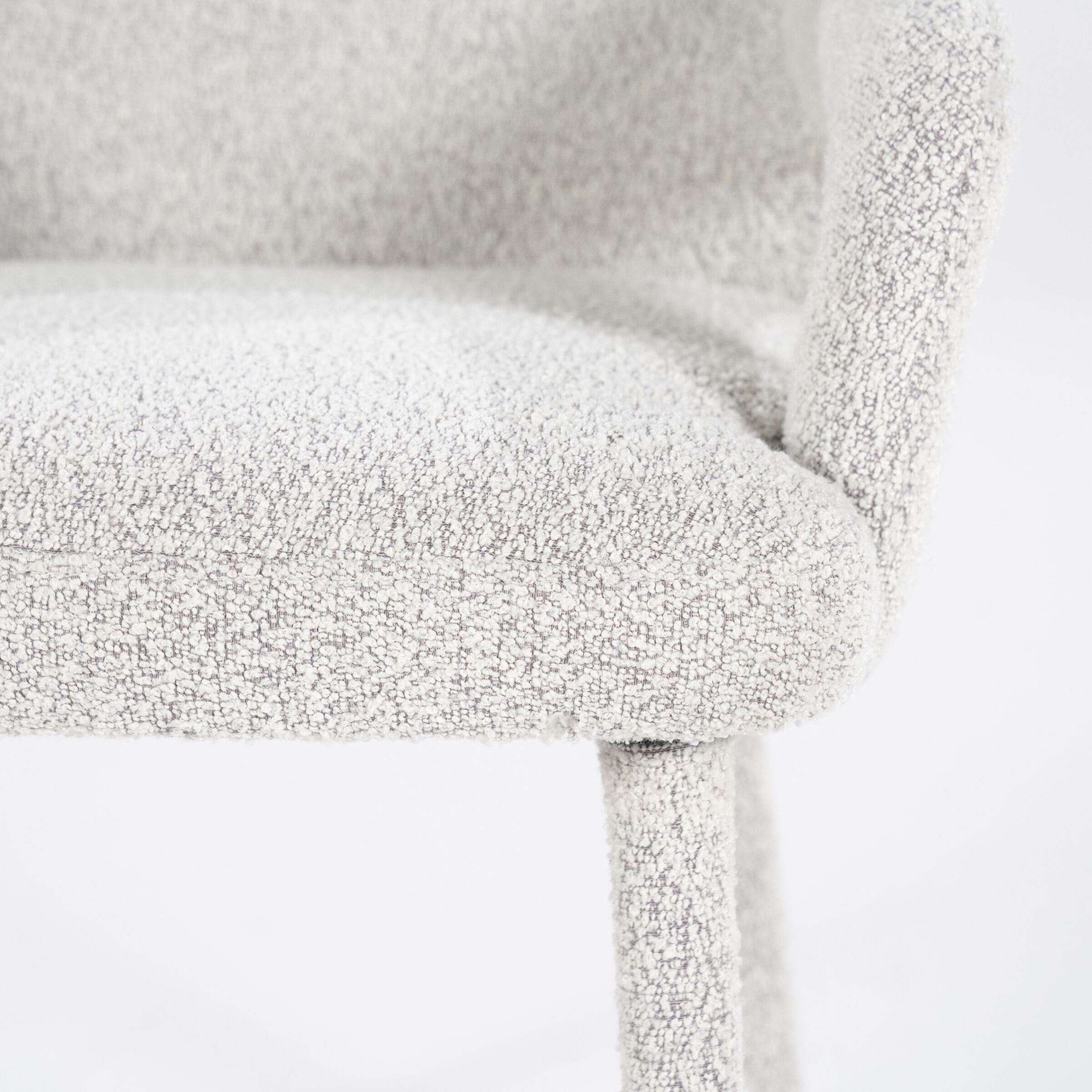 By-Boo Eetkamerstoel 'Fika' Bouclé, kleur Beige
