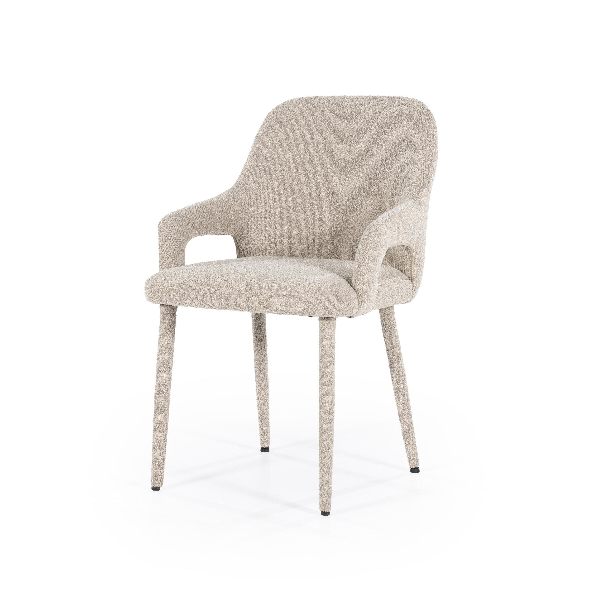 By-Boo Eetkamerstoel 'Fika' Bouclé, kleur Taupe