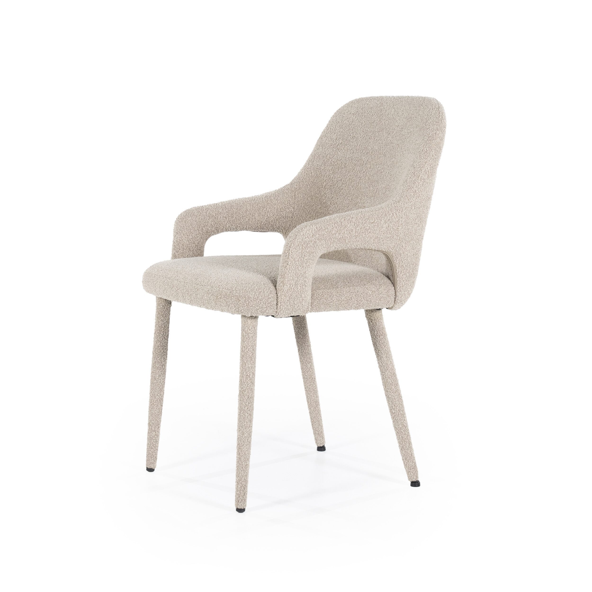 By-Boo Eetkamerstoel 'Fika' Bouclé, kleur Taupe