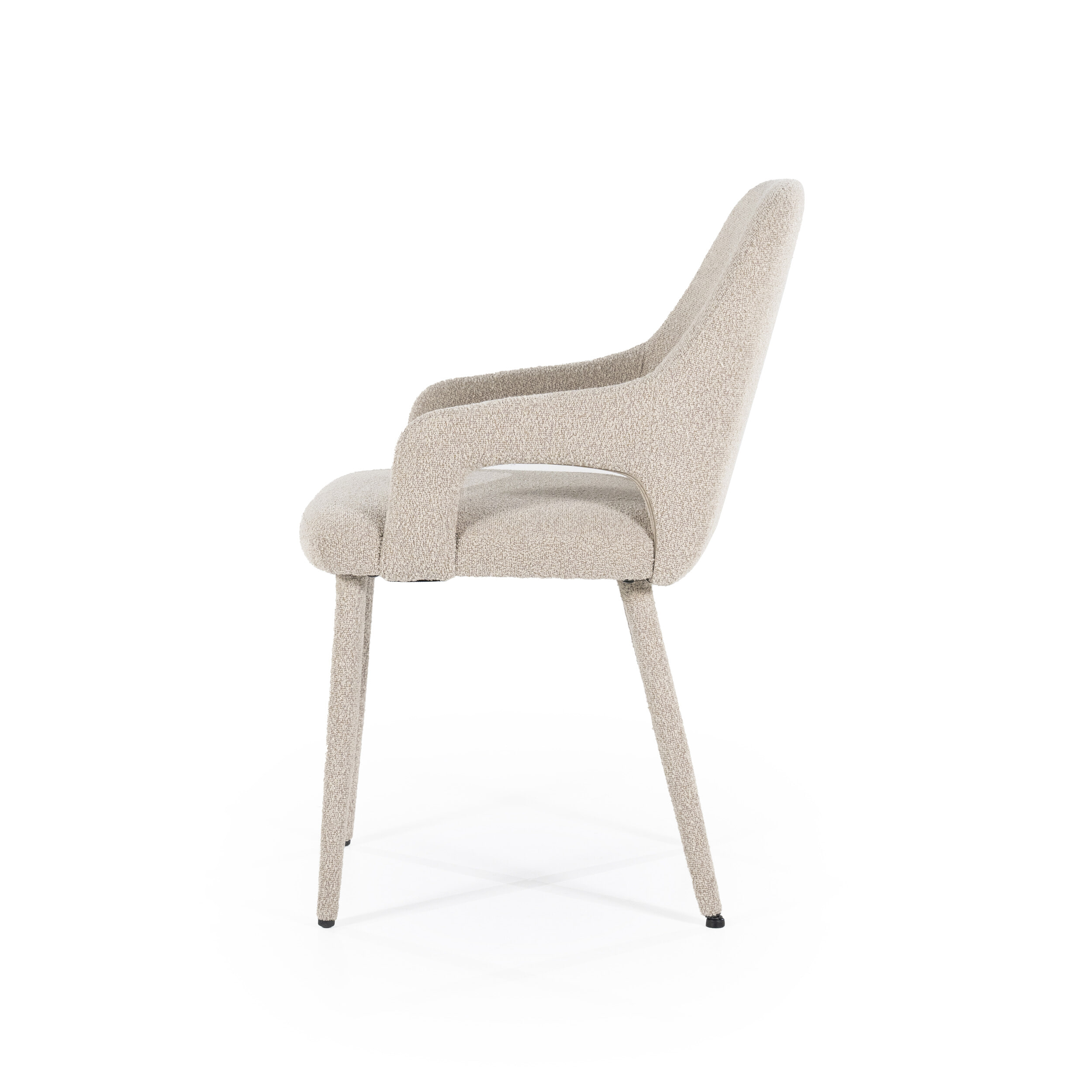 By-Boo Eetkamerstoel 'Fika' Bouclé, kleur Taupe