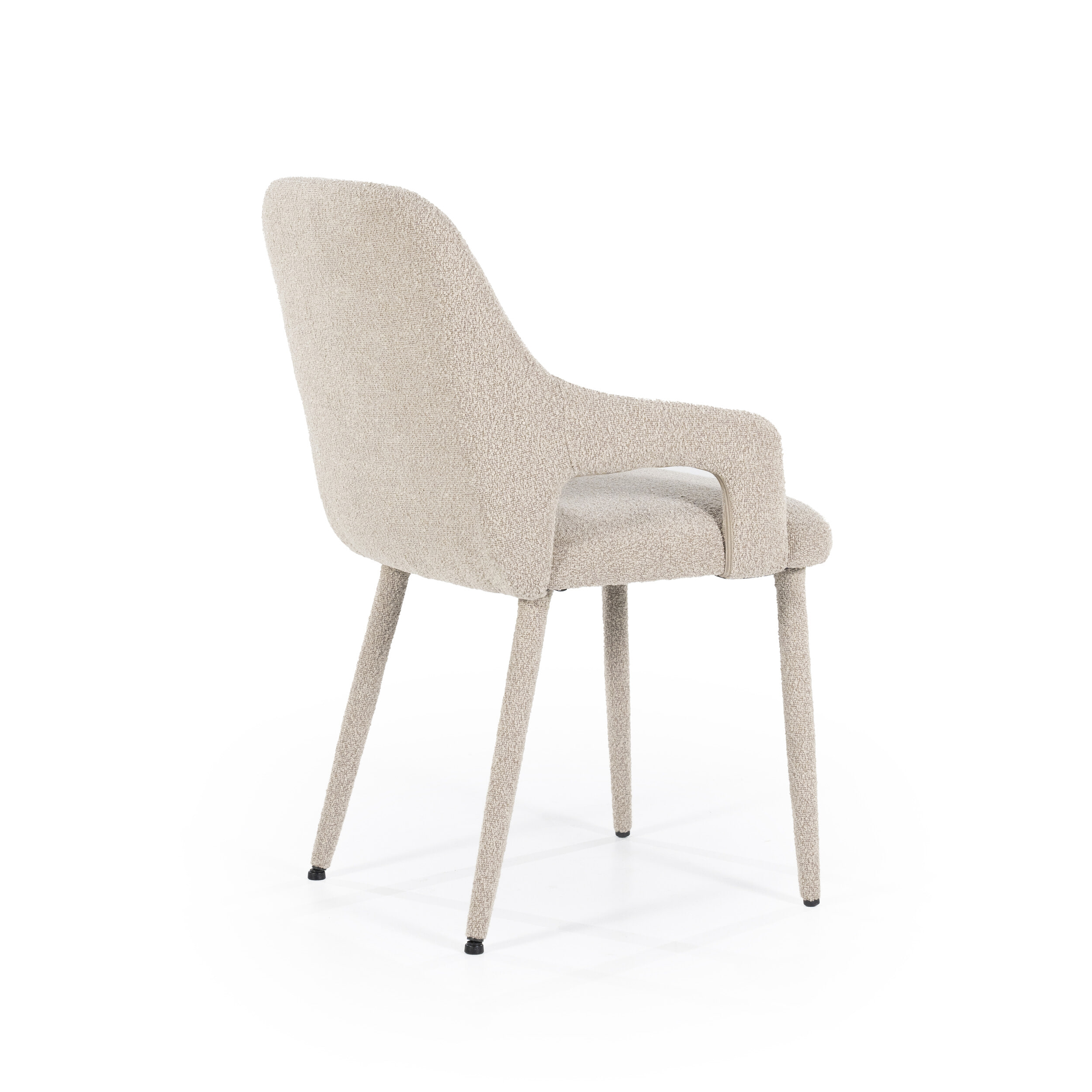 By-Boo Eetkamerstoel 'Fika' Bouclé, kleur Taupe
