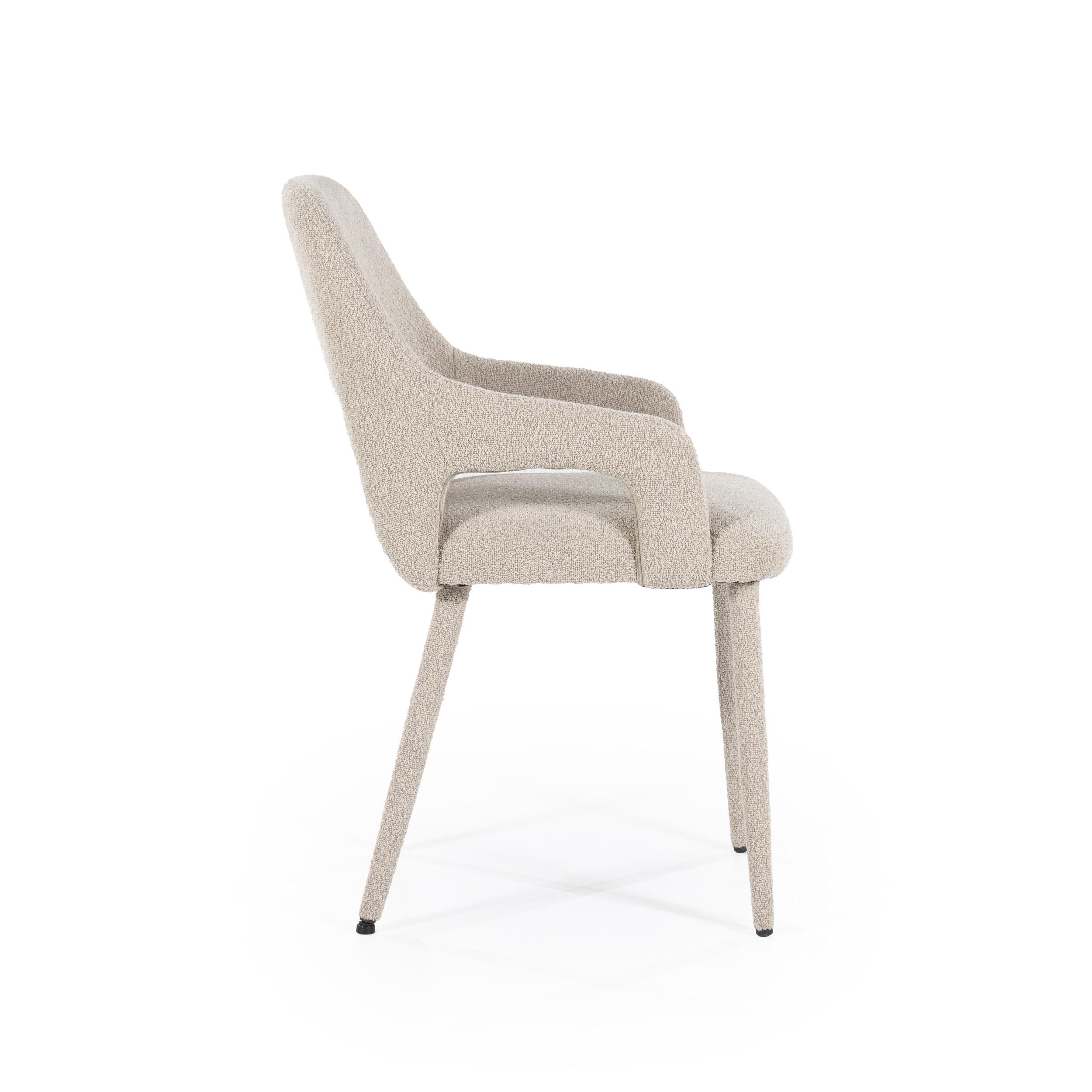 By-Boo Eetkamerstoel 'Fika' Bouclé, kleur Taupe