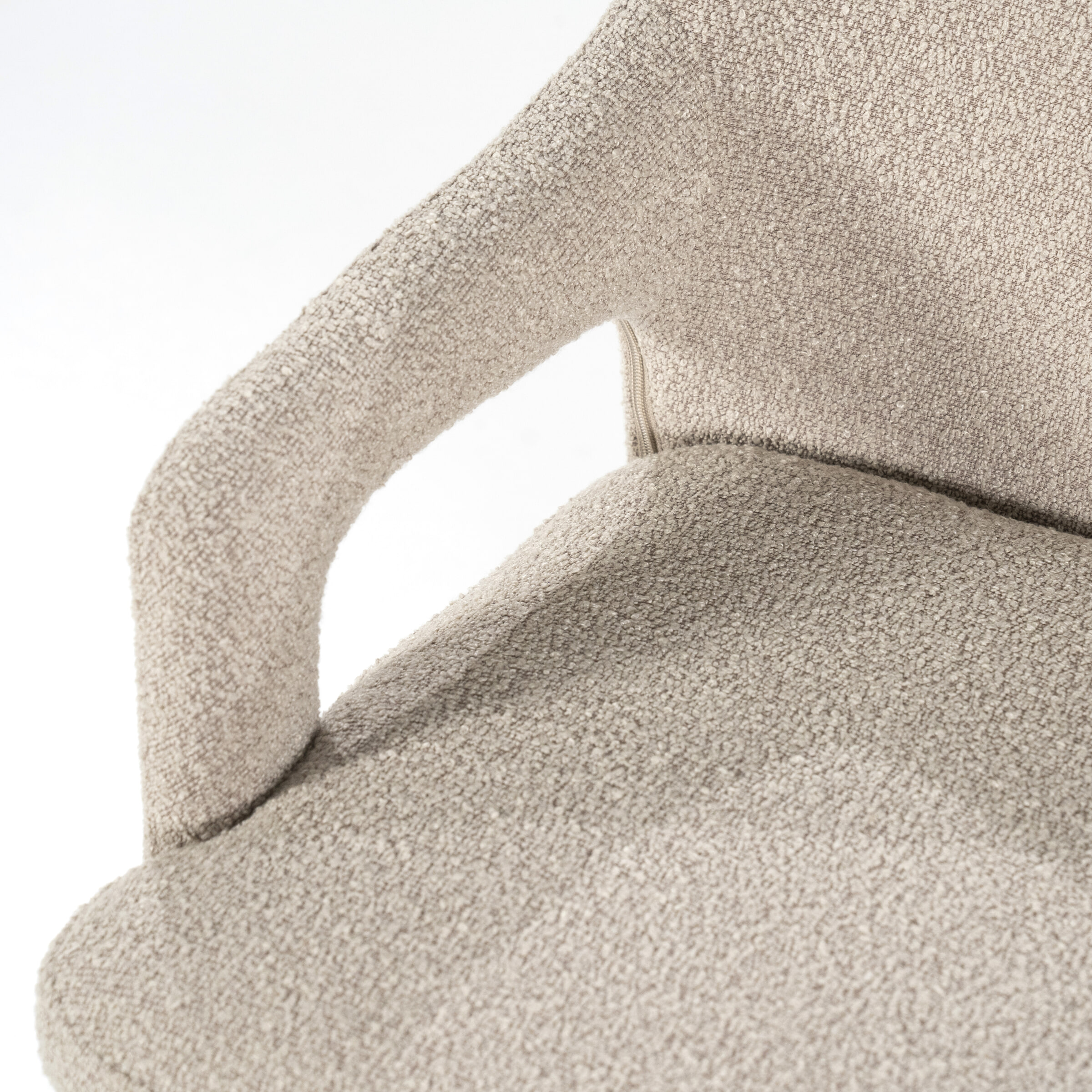 By-Boo Eetkamerstoel 'Fika' Bouclé, kleur Taupe