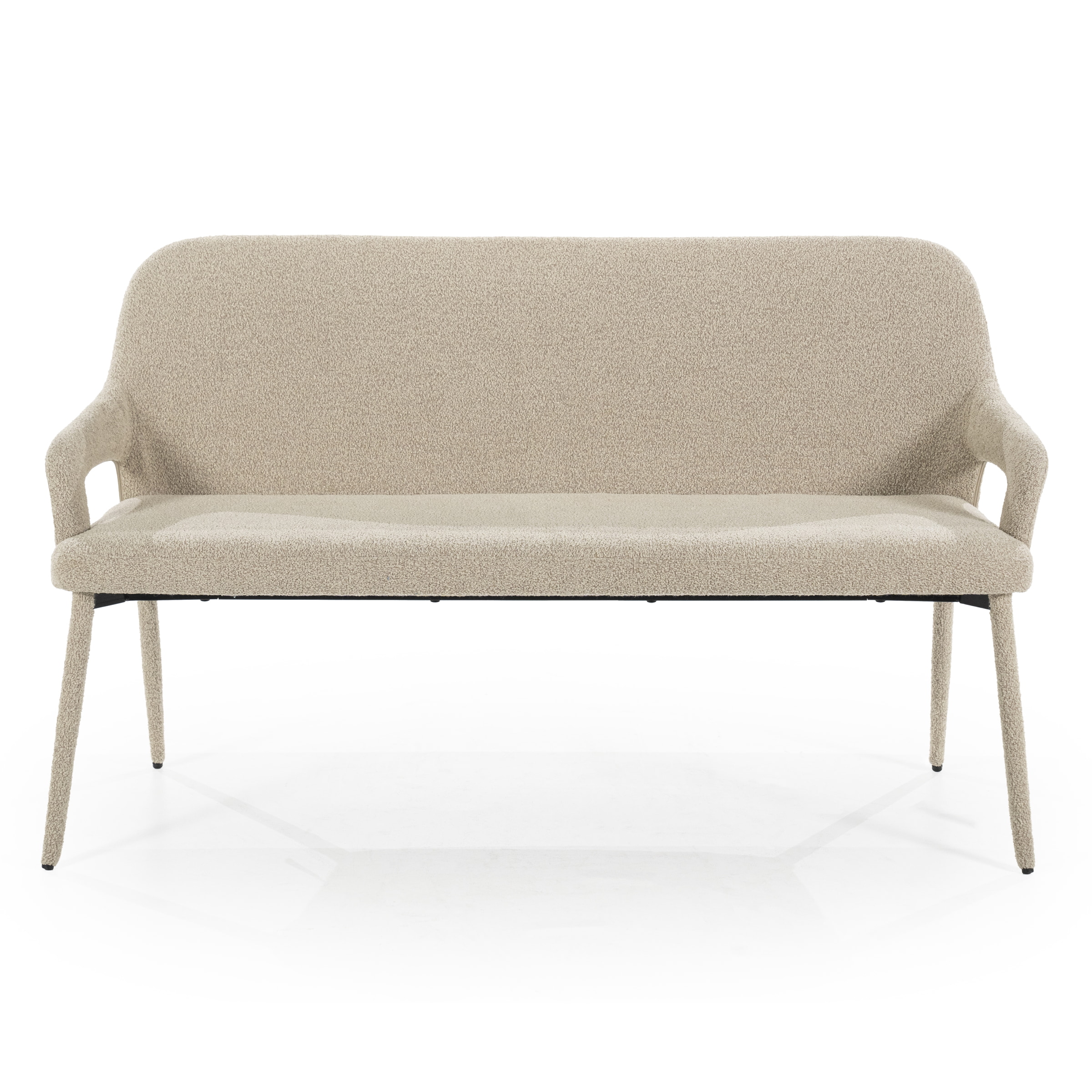 By-Boo Eetkamerbank 'Fika' Bouclé, kleur Taupe