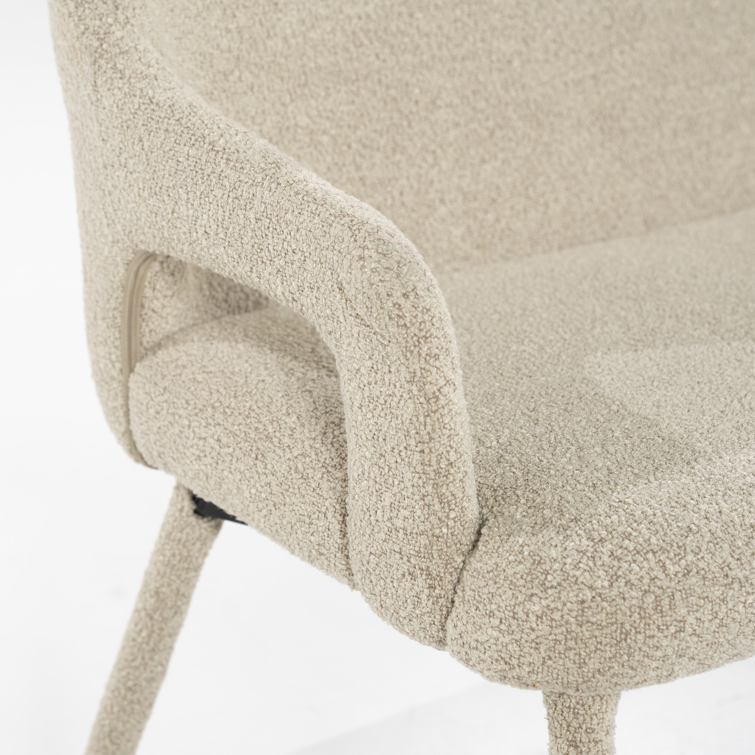 By-Boo Eetkamerbank 'Fika' Bouclé, kleur Taupe