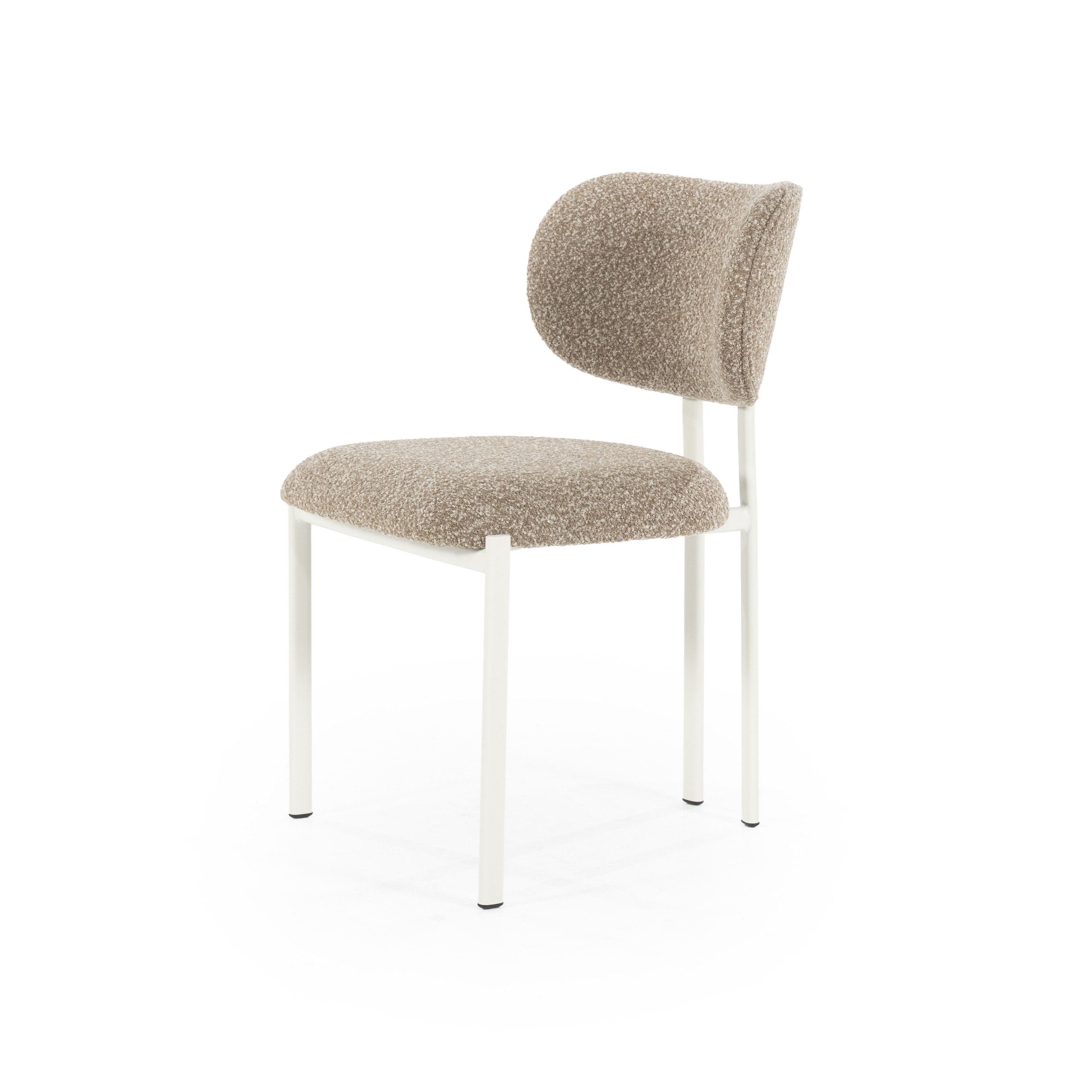By-Boo Eetkamerstoel 'Daybreak' Bouclé, kleur Bruin
