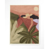Urban Cotton Wandkleed 'Horse Sunset' 110 x 145cm in Floating Frame - off white