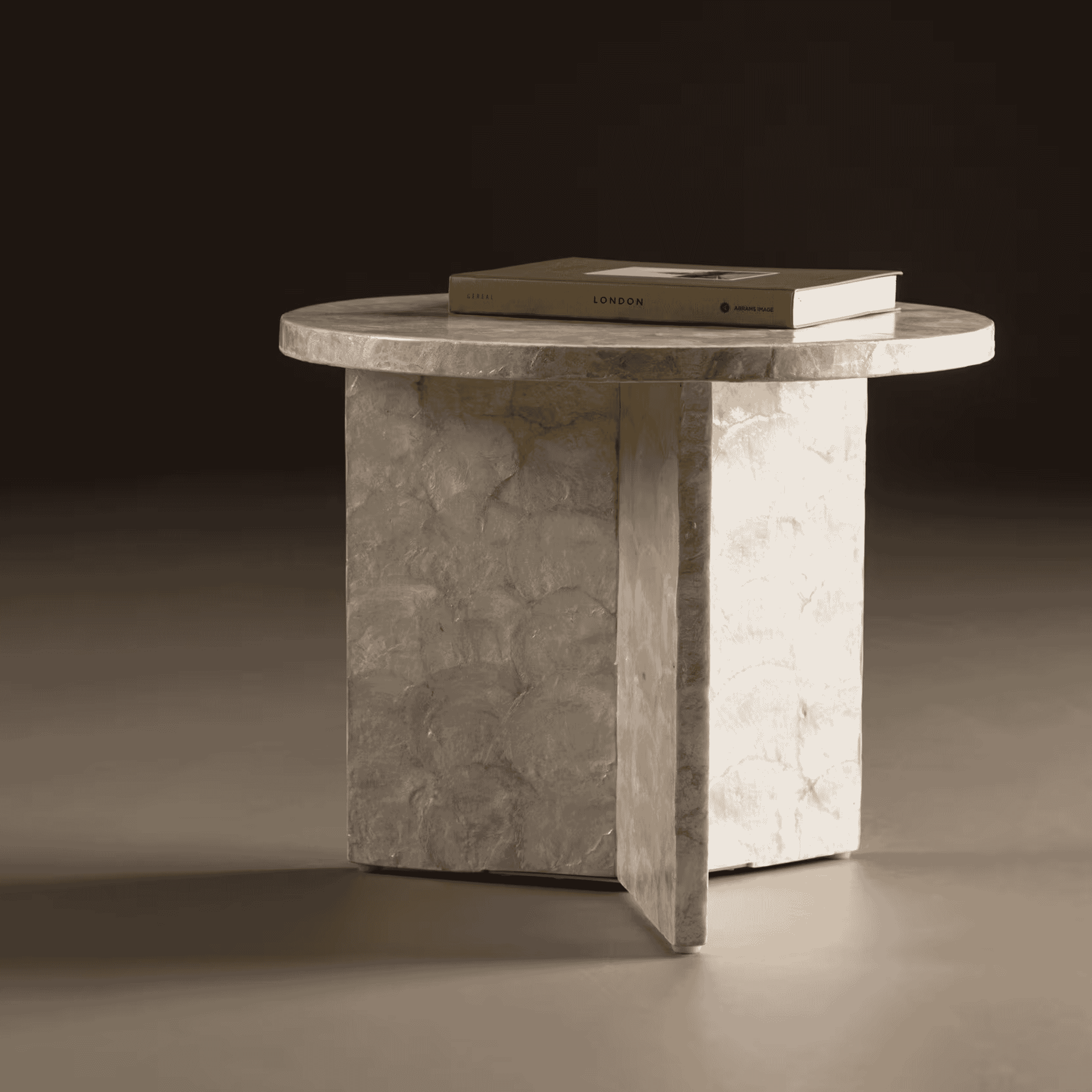 Nohr Ronde Salontafel 'Allyssa' Capiz, 40cm