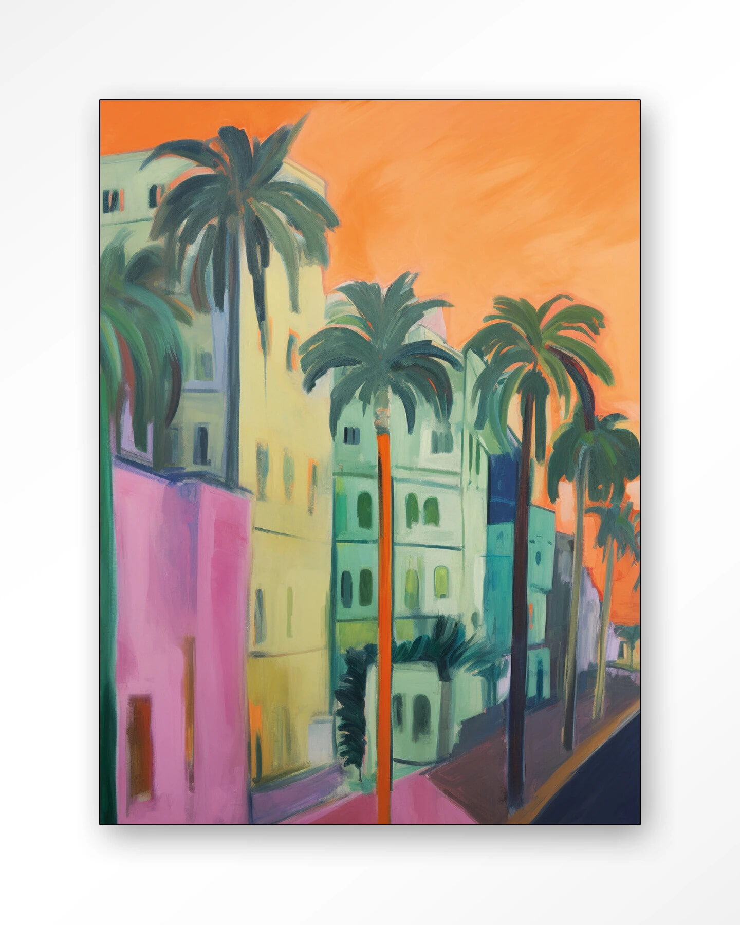 sohome Wandkleed Palm Street in maat en frame naar keuze