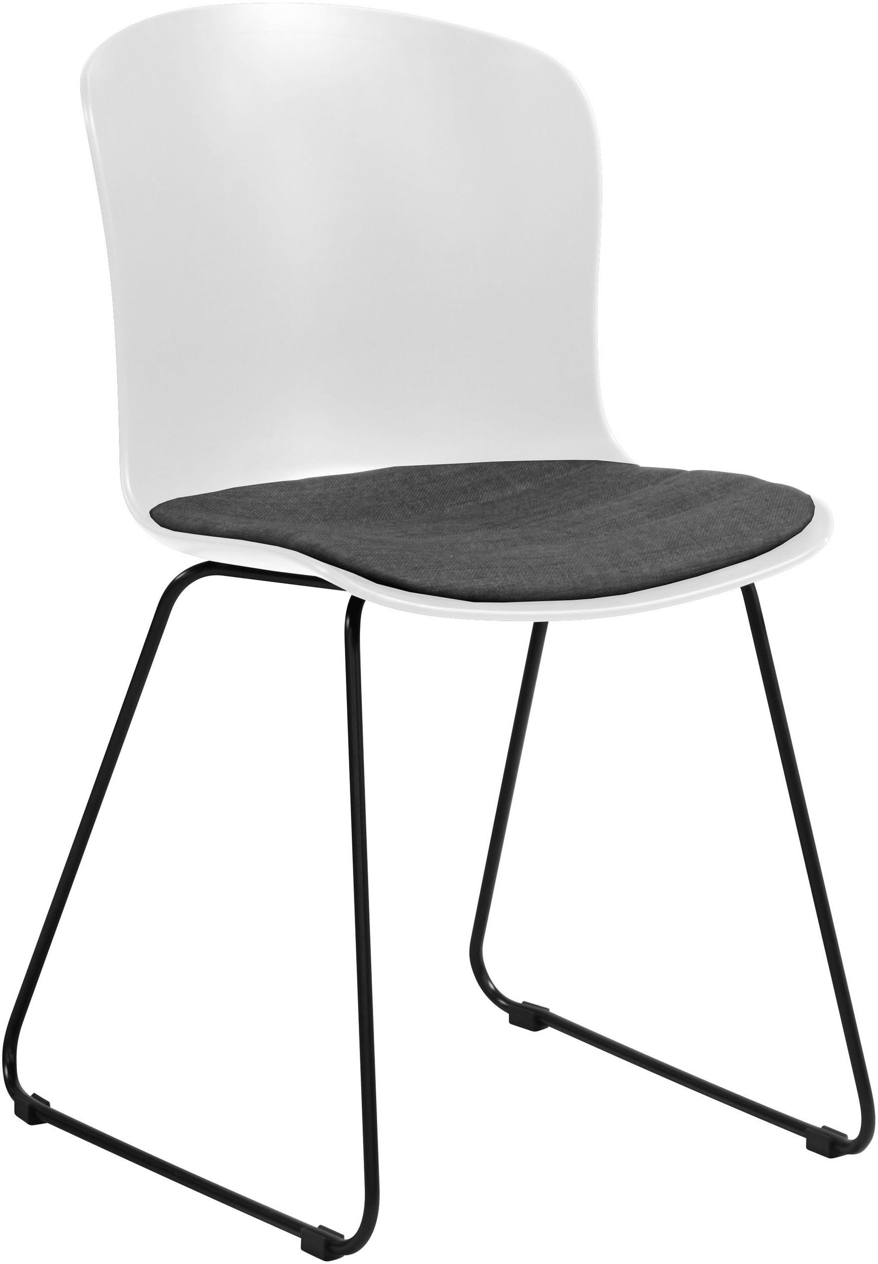 Interstil Eetkamerstoel 'Story 40', kleur wit / zwart