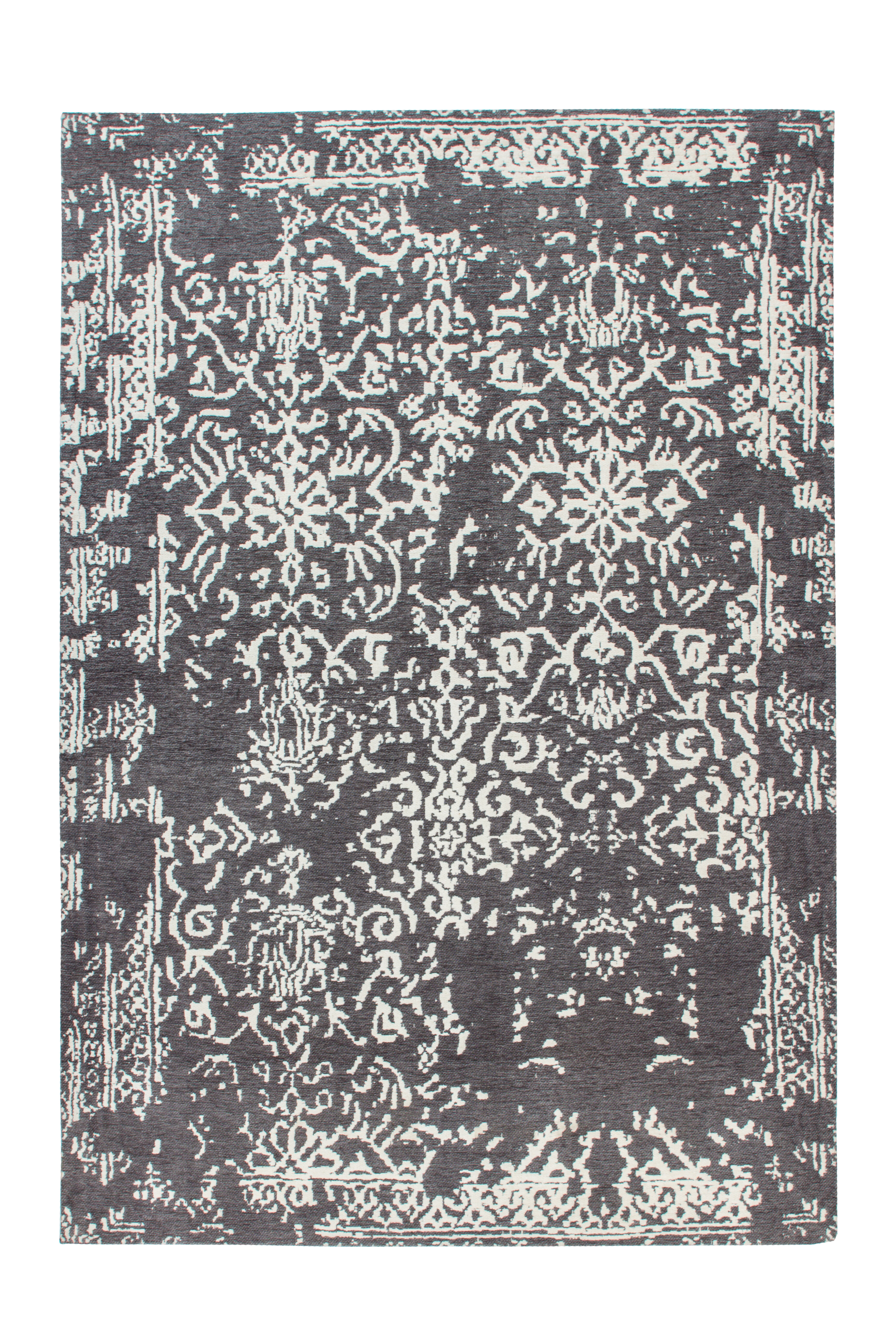 Kayoom Vloerkleed 'River 130' kleur Grijs / Antraciet, 80 x 150cm Kayoom Vloerkleed 'River 130' kleur Grijs / Antraciet, 80 x 150cm