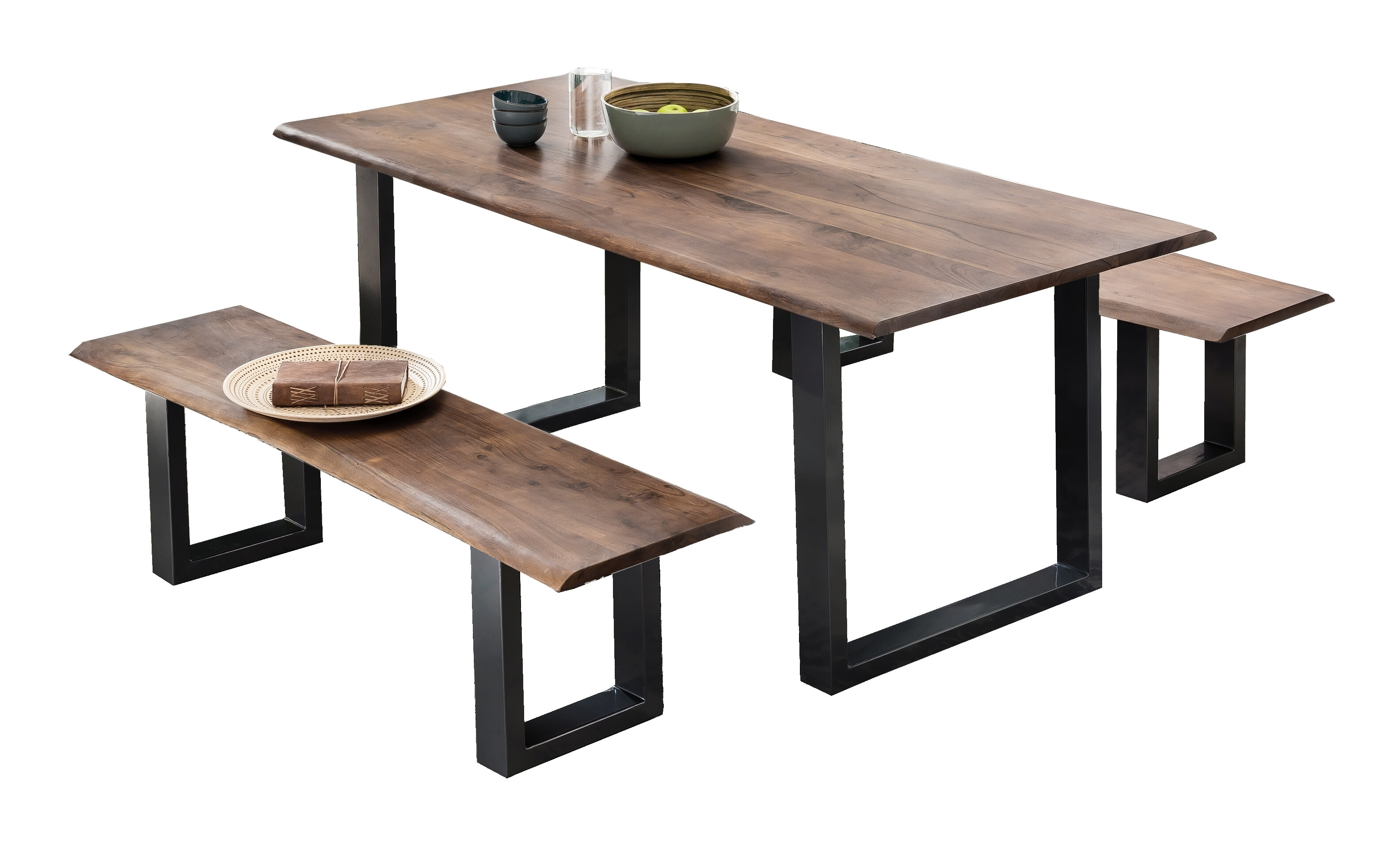 Artistiq Boomstam Eettafel 'Tinata' Acaciahout, 140 x 80cm, kleur Walnoot