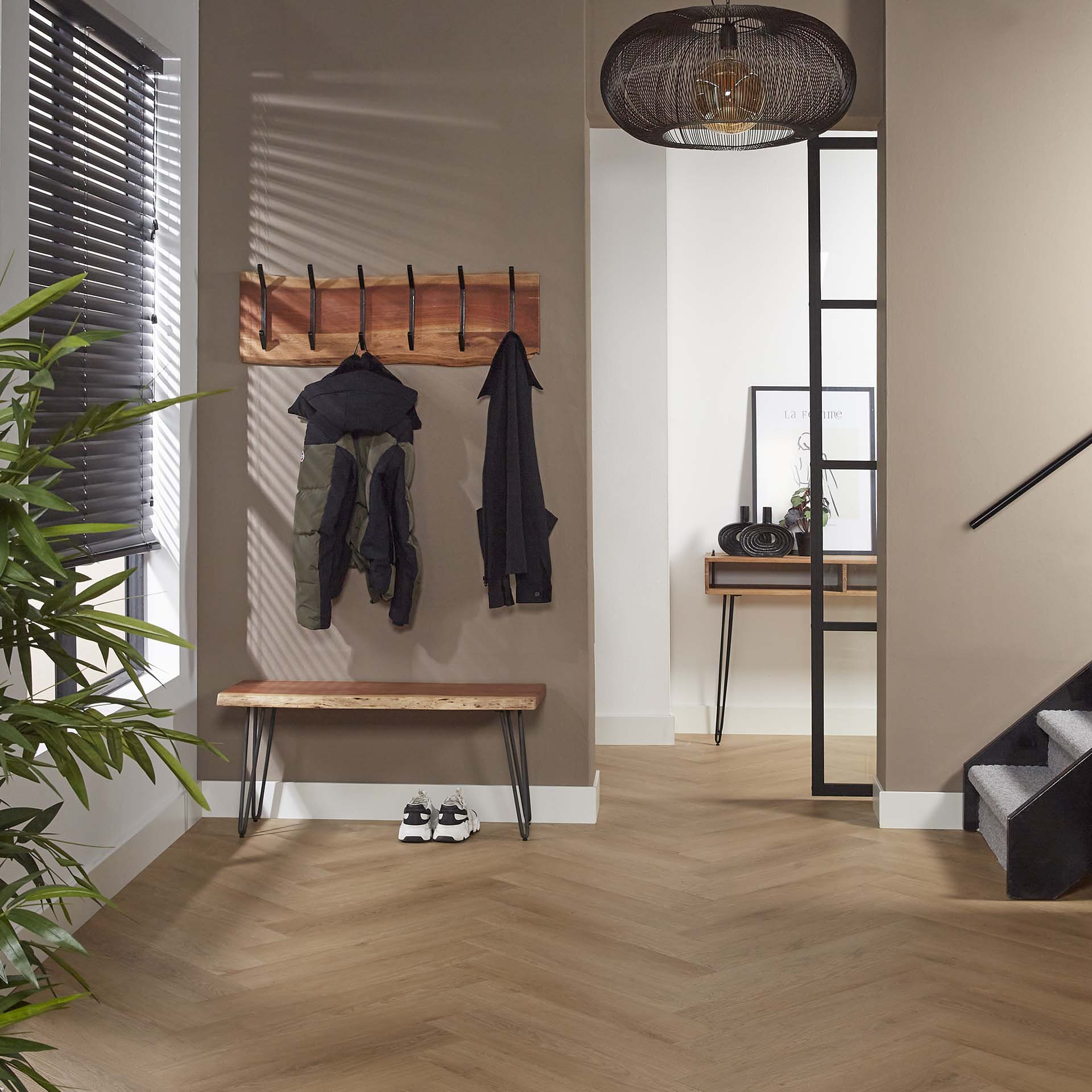 Kapstok 'Elliott' Acacia, met 2 x 6 haken