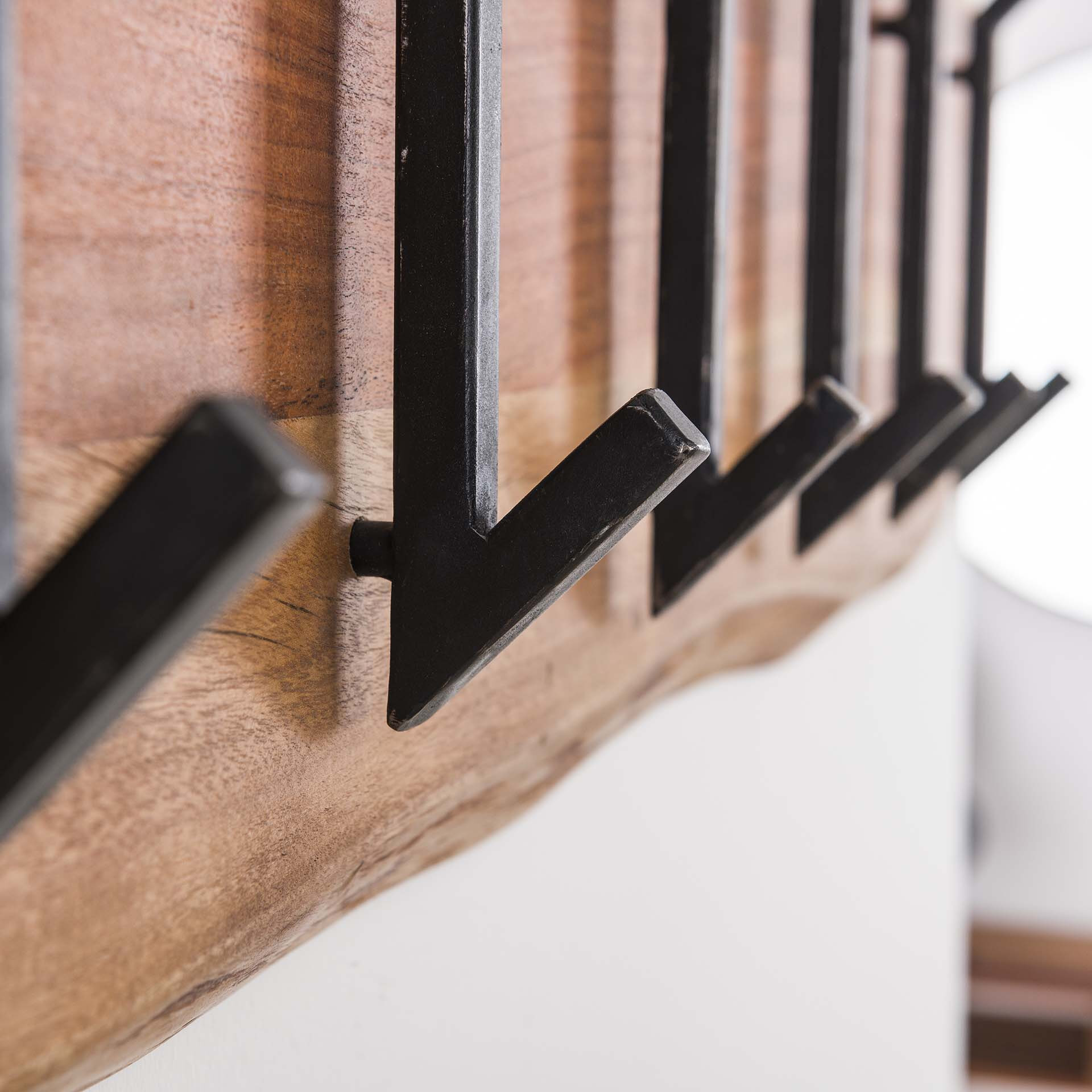 Kapstok 'Elliott' Acacia, met 2 x 6 haken