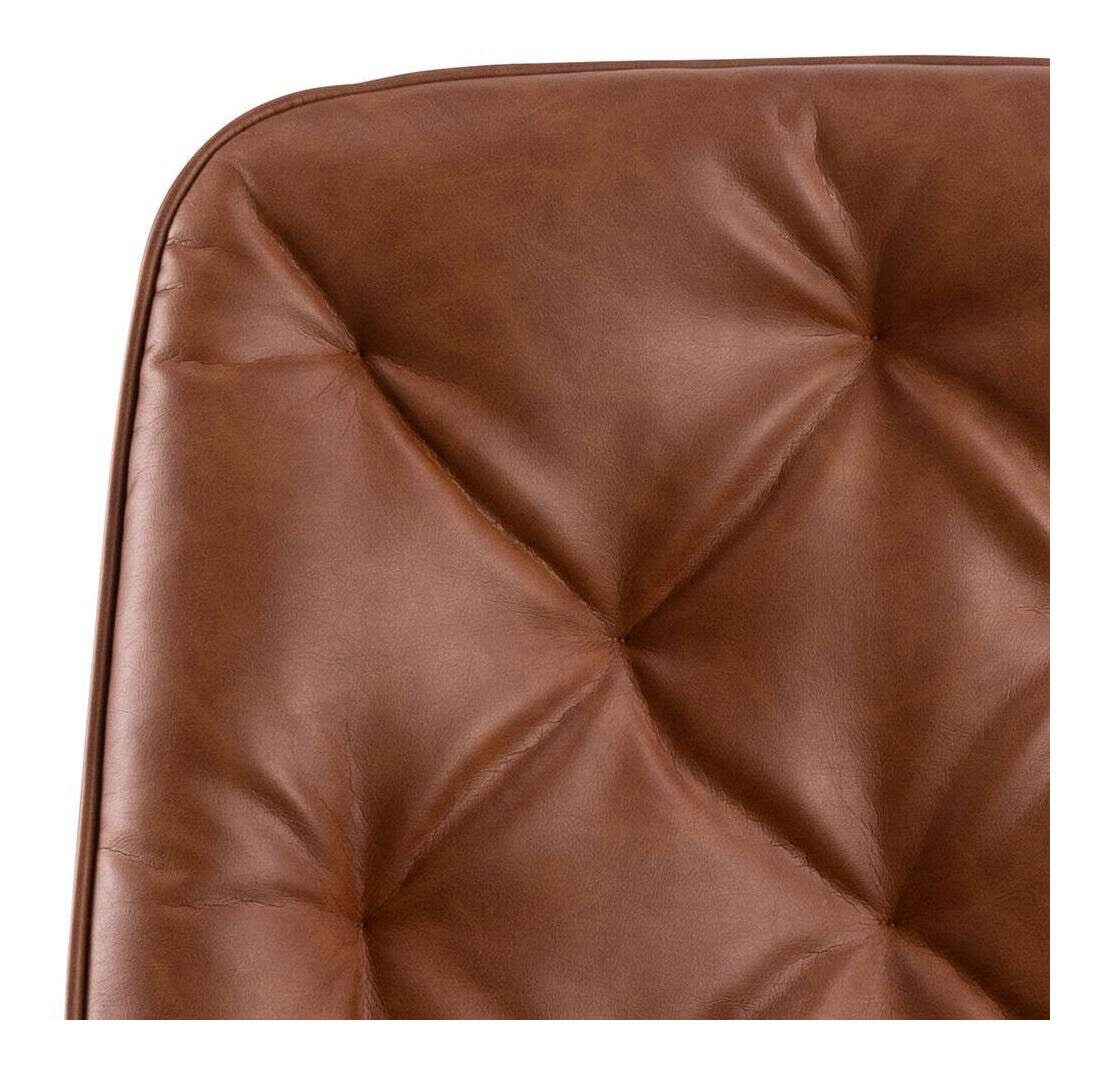 Bendt Bureaustoel 'Joellyn' PU leer, kleur Bruin