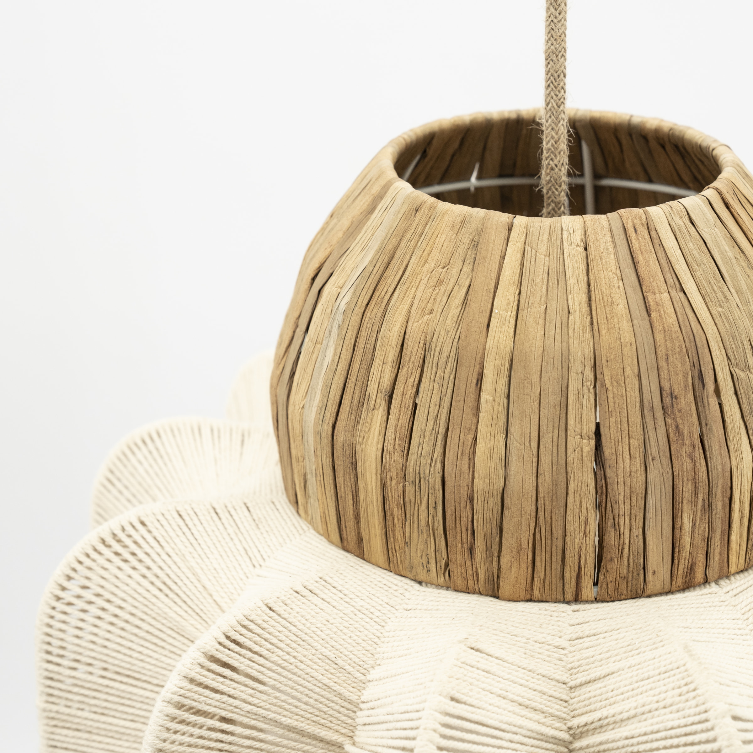 By-Boo Hanglamp 'Reb' Zeegras en katoen