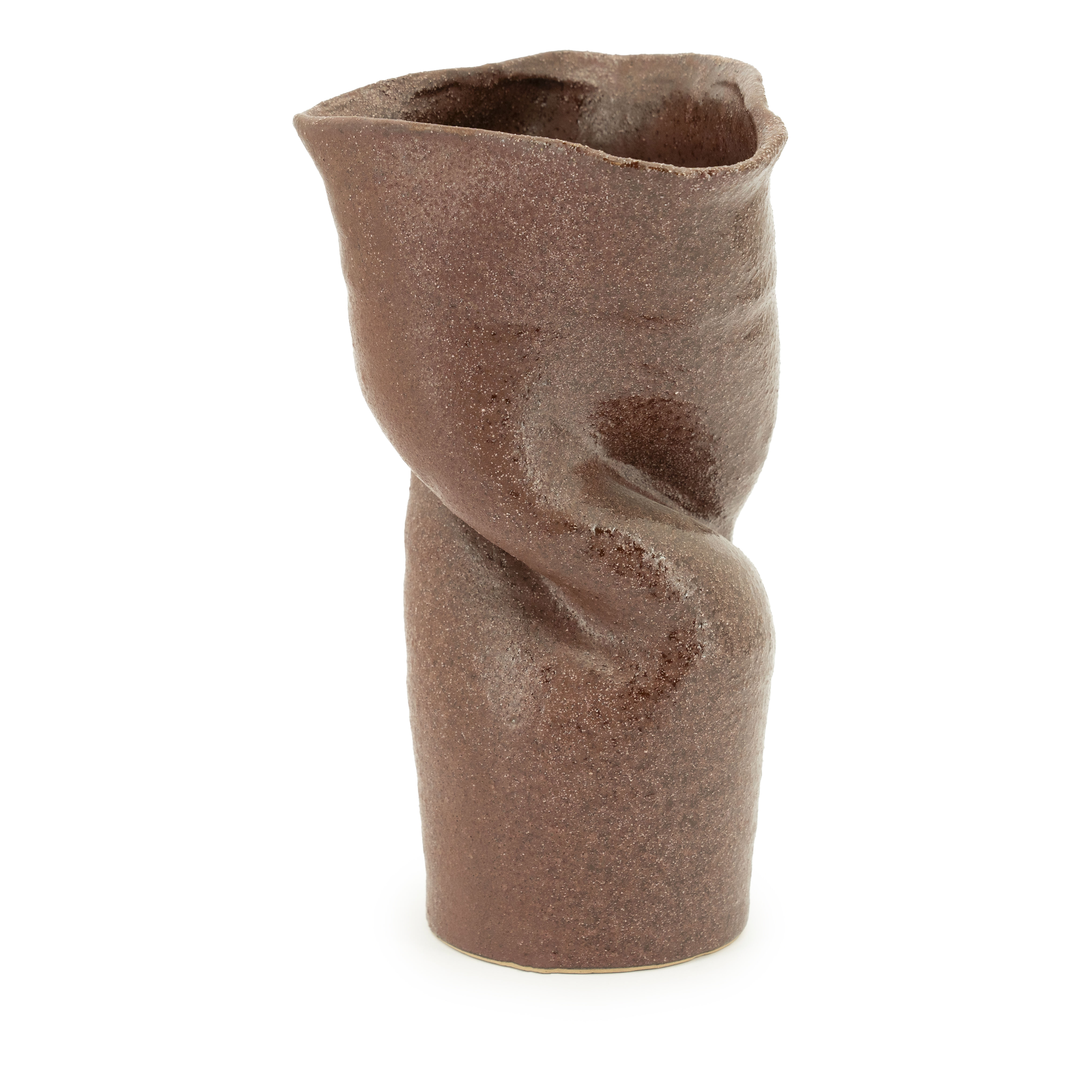 By-Boo Vaas Songa Aardewerk, 36cm hoog - Burgundy