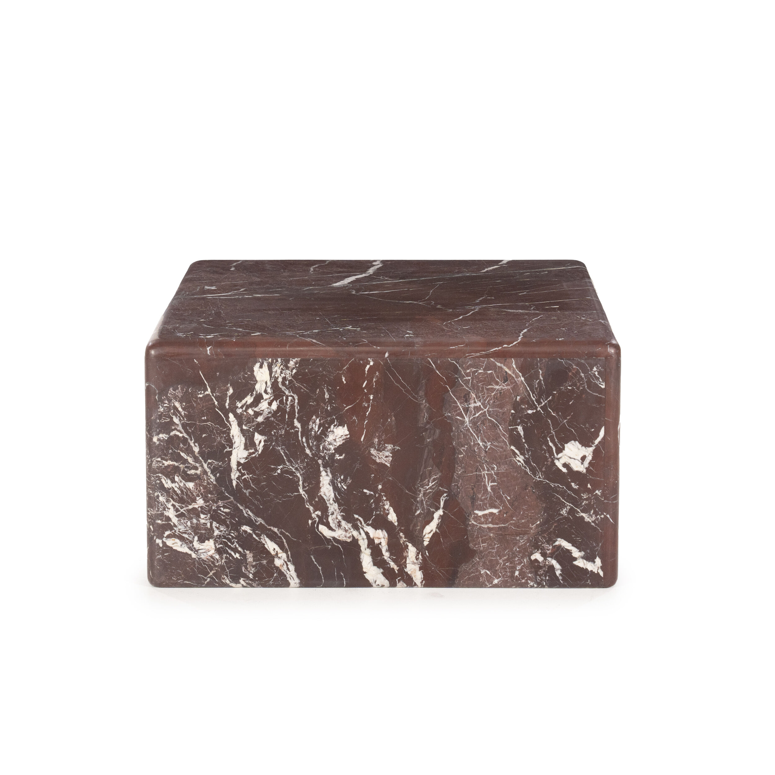 By-Boo Salontafel 'Dice' Marmer, 60 x 60cm, kleur Rood