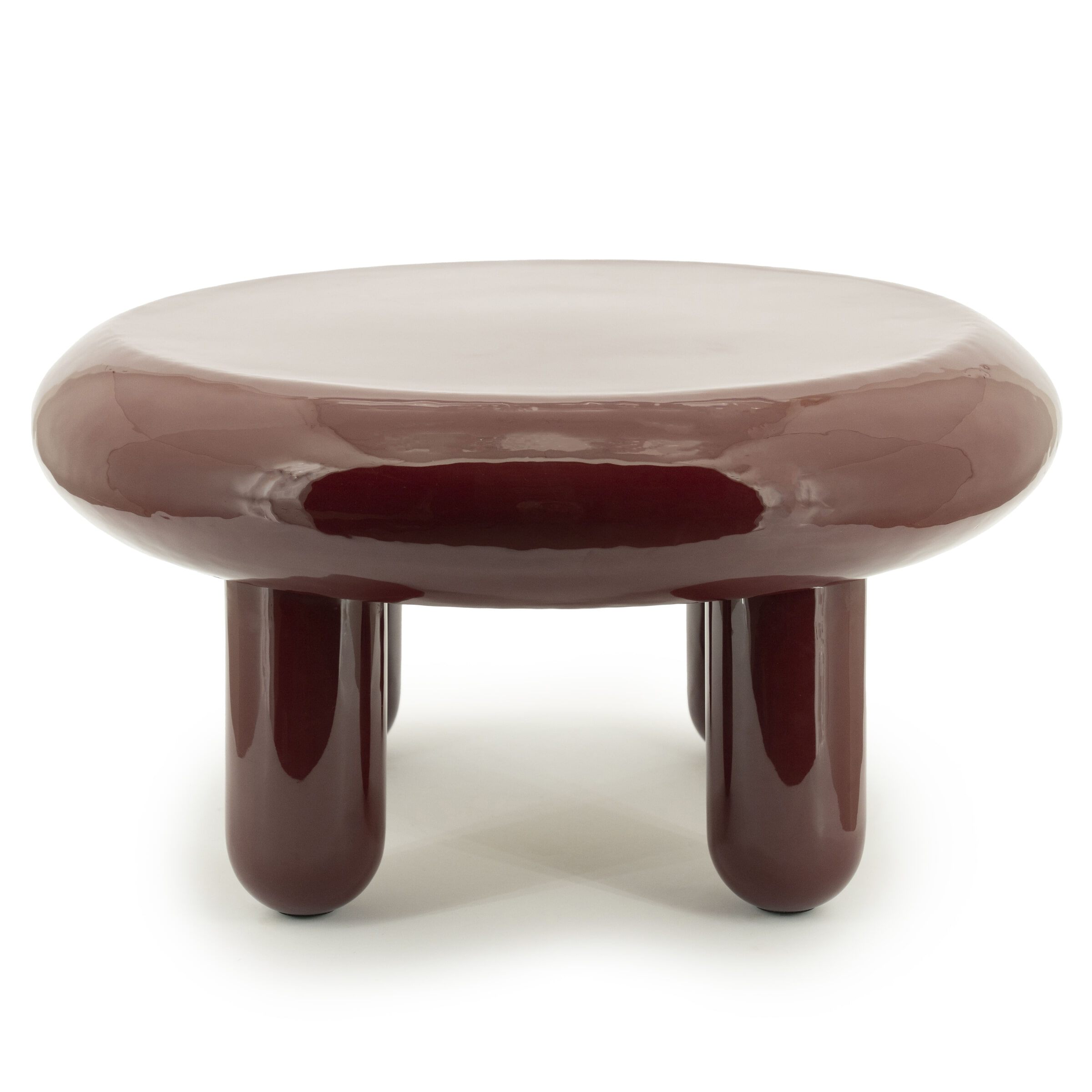 By-Boo Ronde Salontafel 'Balloon' 70cm, kleur Burgundy