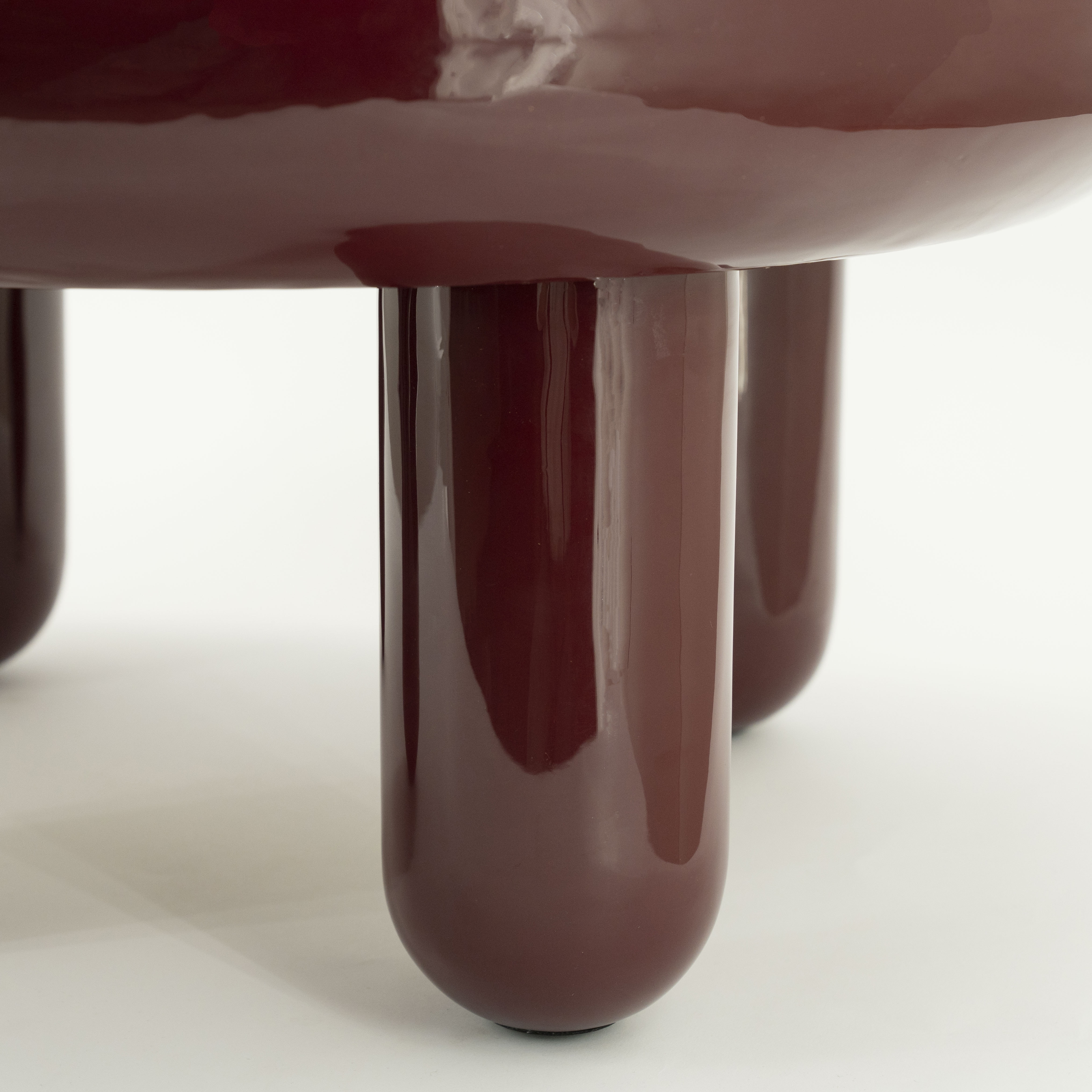 By-Boo Ronde Salontafel 'Balloon' 70cm, kleur Burgundy