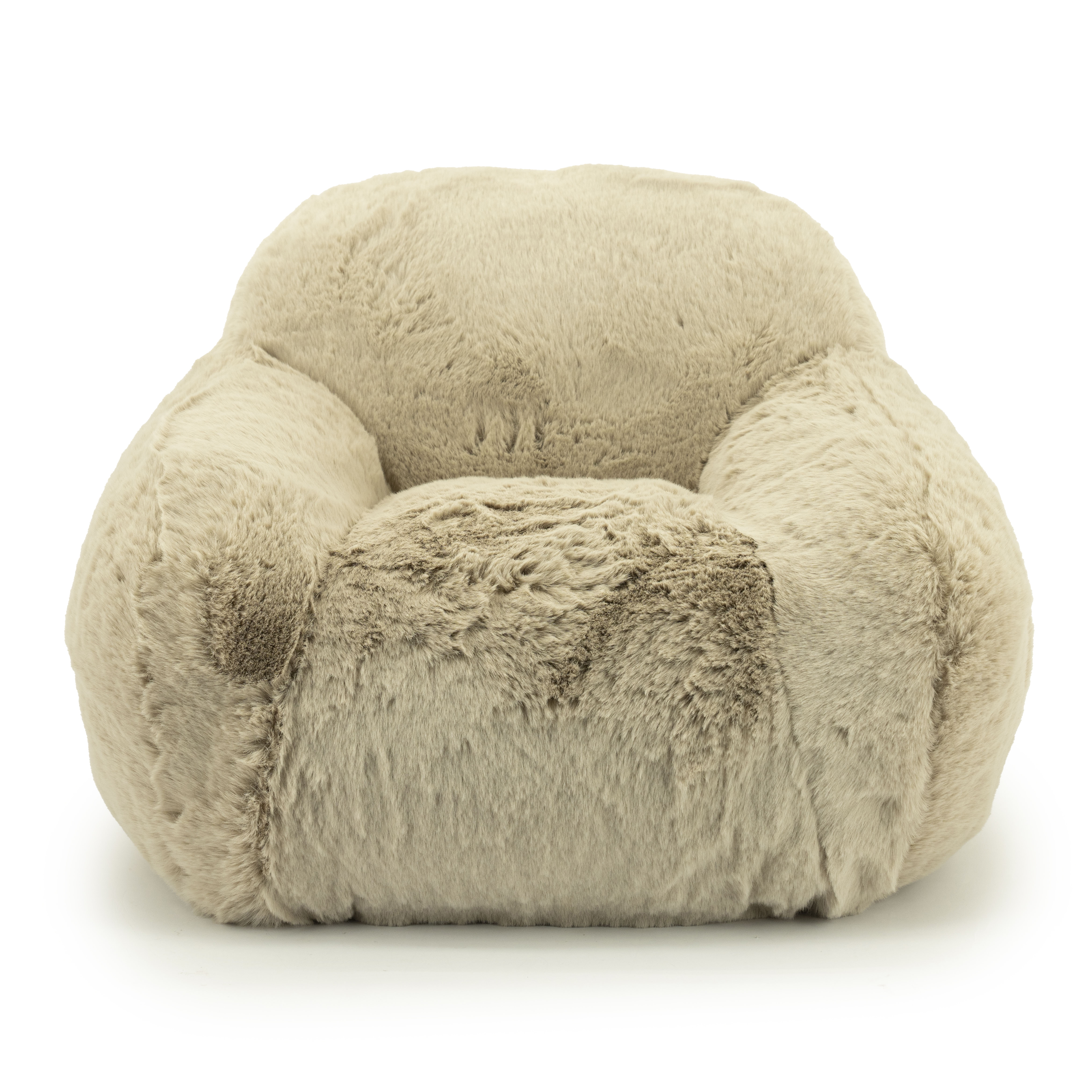 By-Boo Kinderfauteuil 'Hug' Fluffy, kleur Taupe