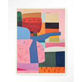 Urban Cotton Wandkleed 'Colour Stacking' 145 x 190cm in Floating Frame - off white