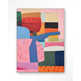 Urban Cotton Wandkleed 'Colour Stacking' 80 x 110cm in Frame - black