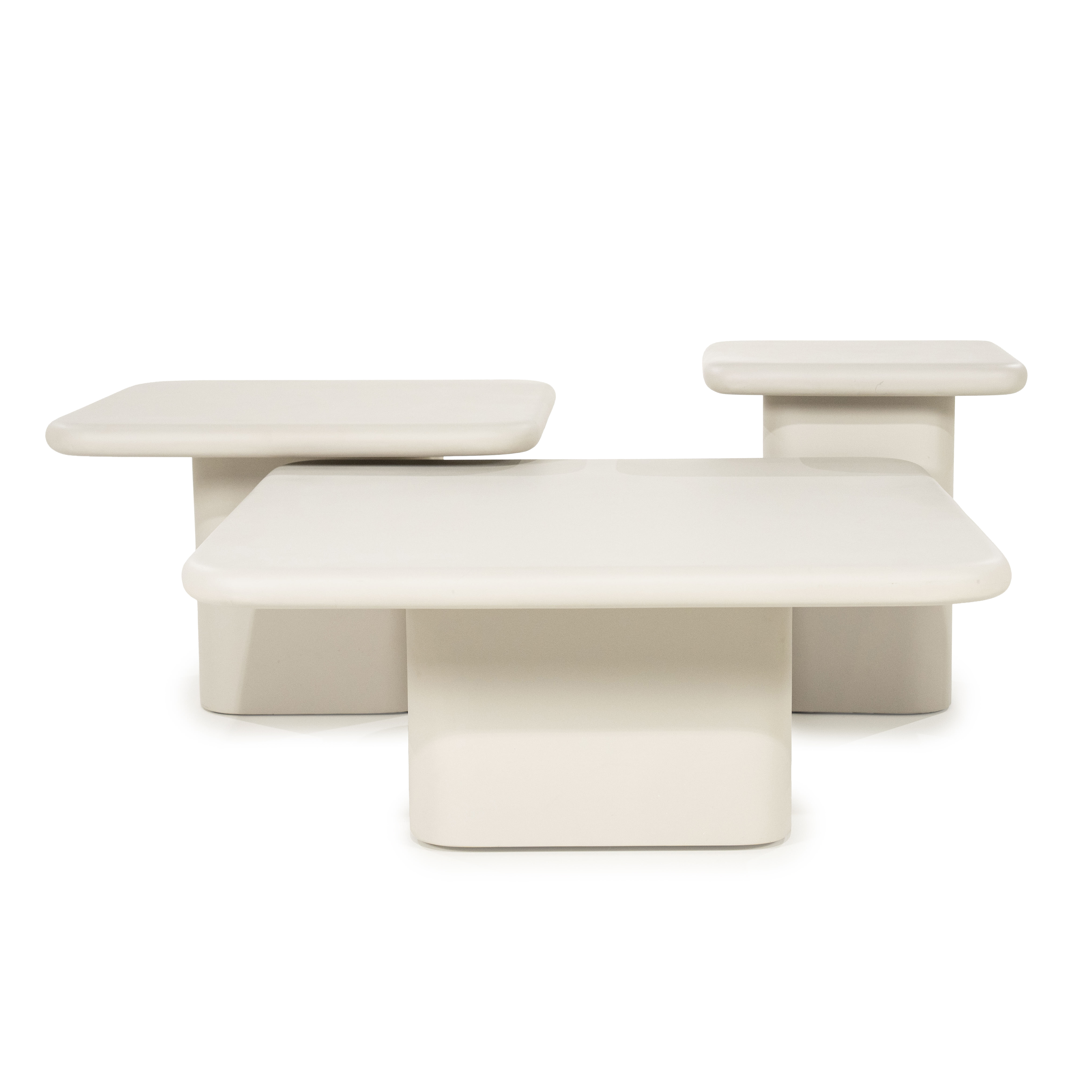 By-Boo Bijzettafel 'Siminto' 40 x 40cm, kleur Beige
