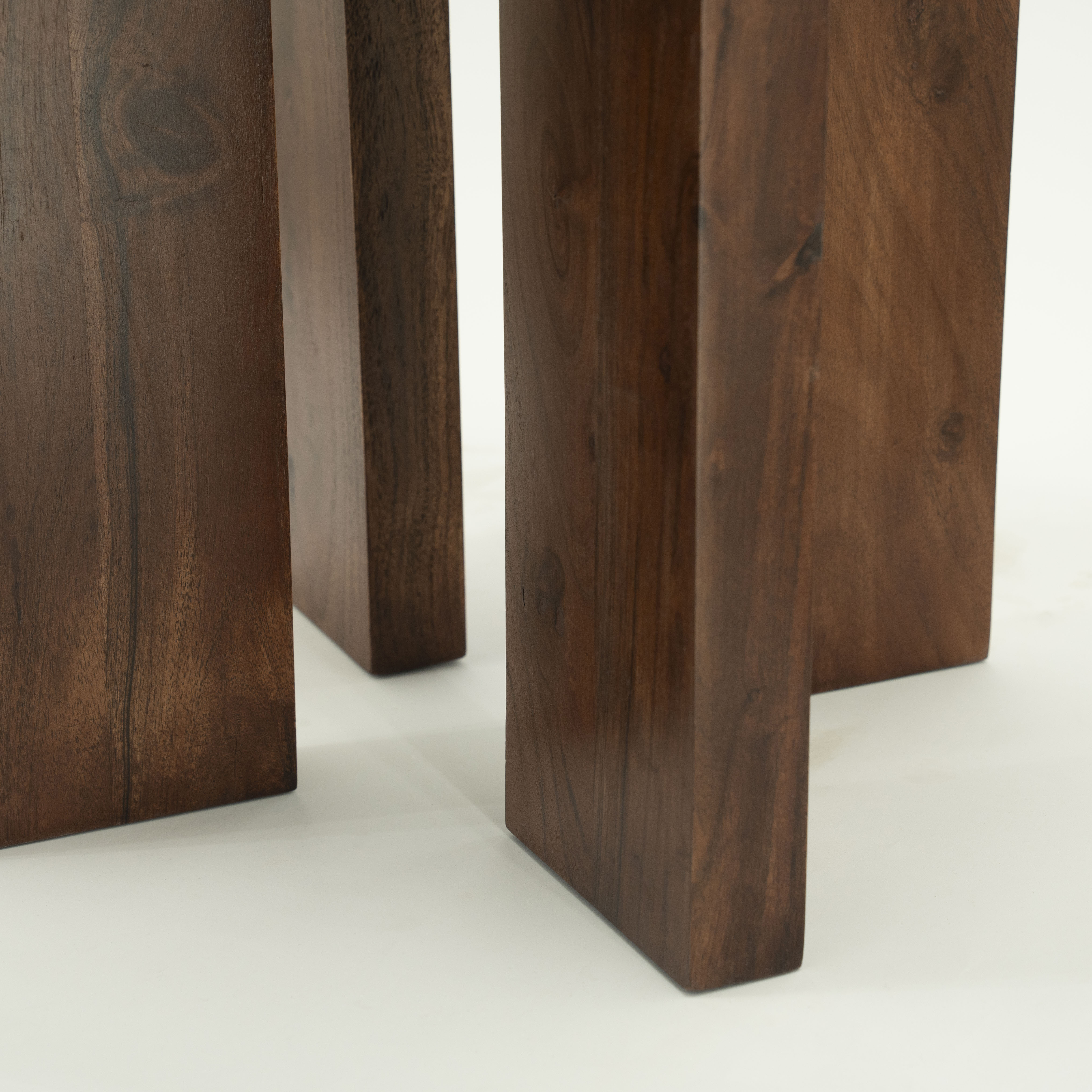 By-Boo Ronde Bijzettafel 'TiledUp' Keramiek en mangohout, 40cm