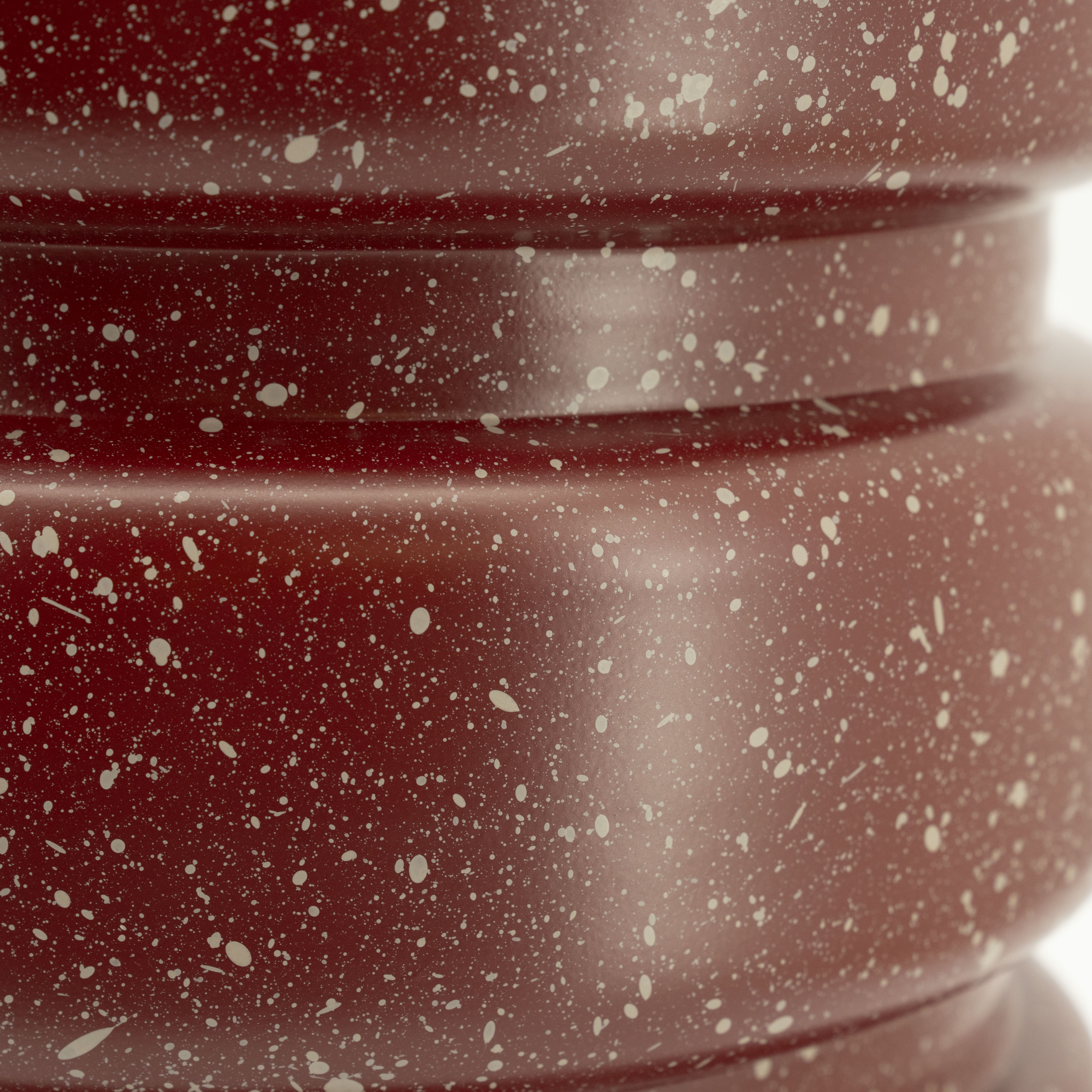By-Boo Ronde Bijzettafel 'Spatter' 30cm, kleur Burgundy