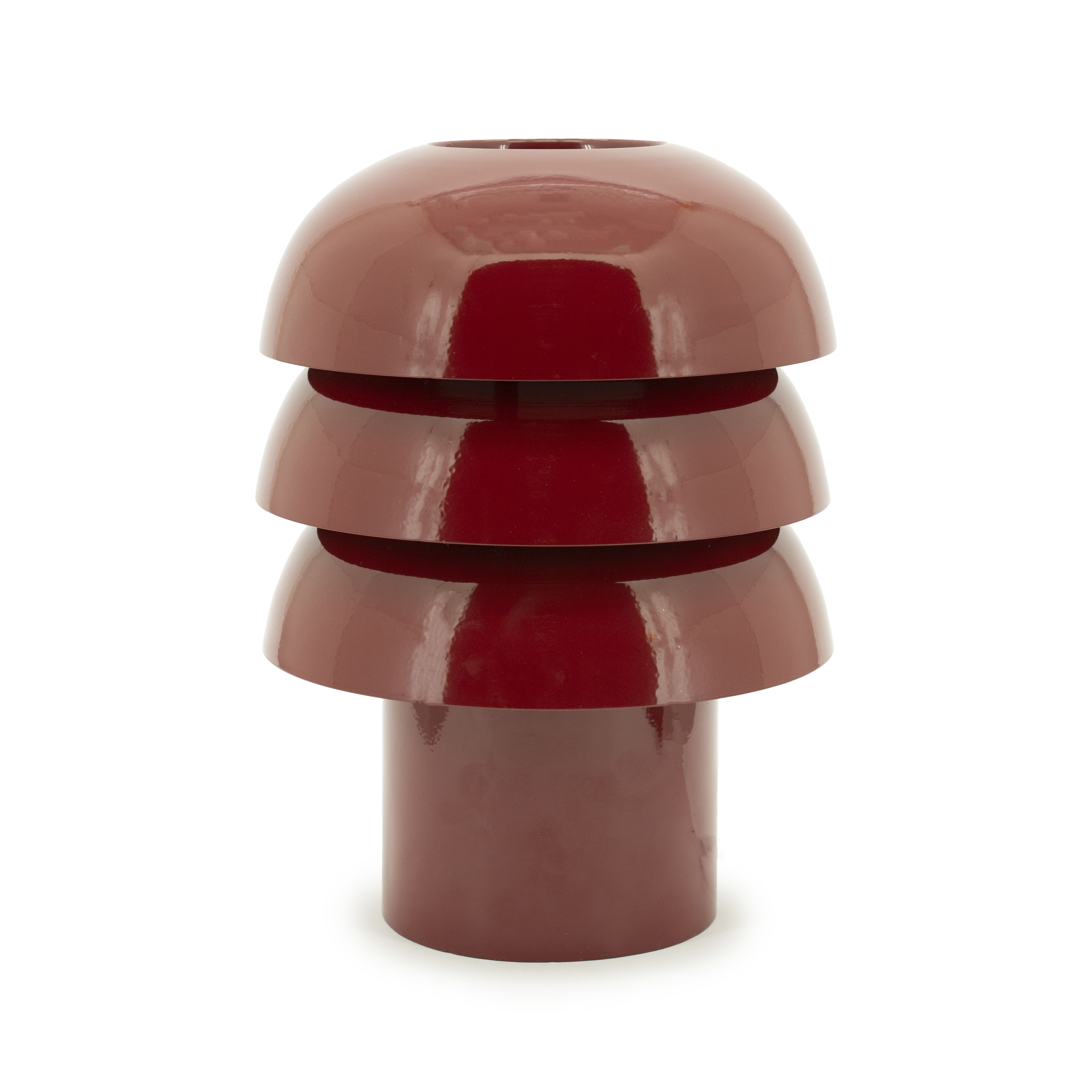 By-Boo Tafellamp 'Curo' 35cm hoog, kleur Burgundy