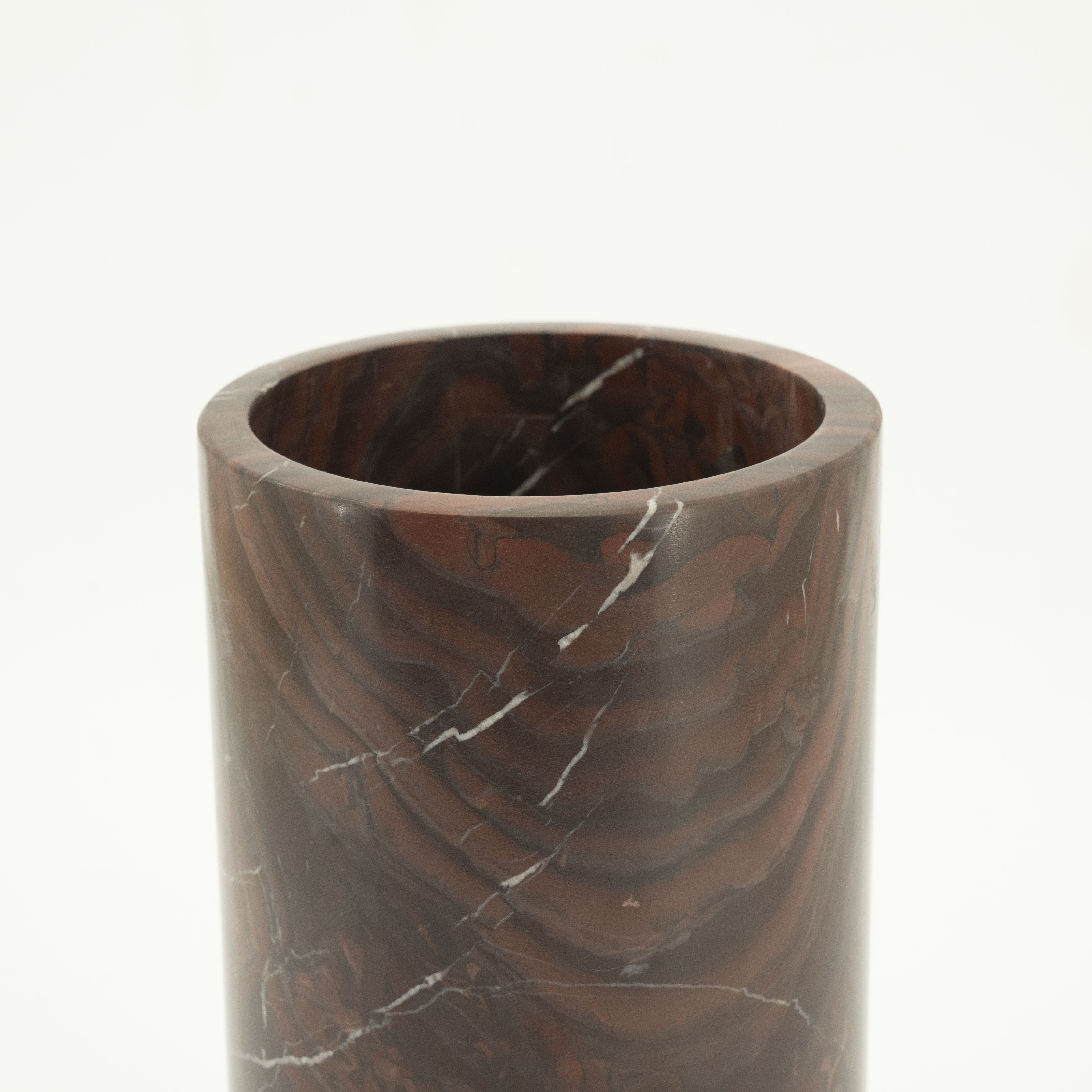 By-Boo Vaas 'Rosso' Marmer, 33cm hoog