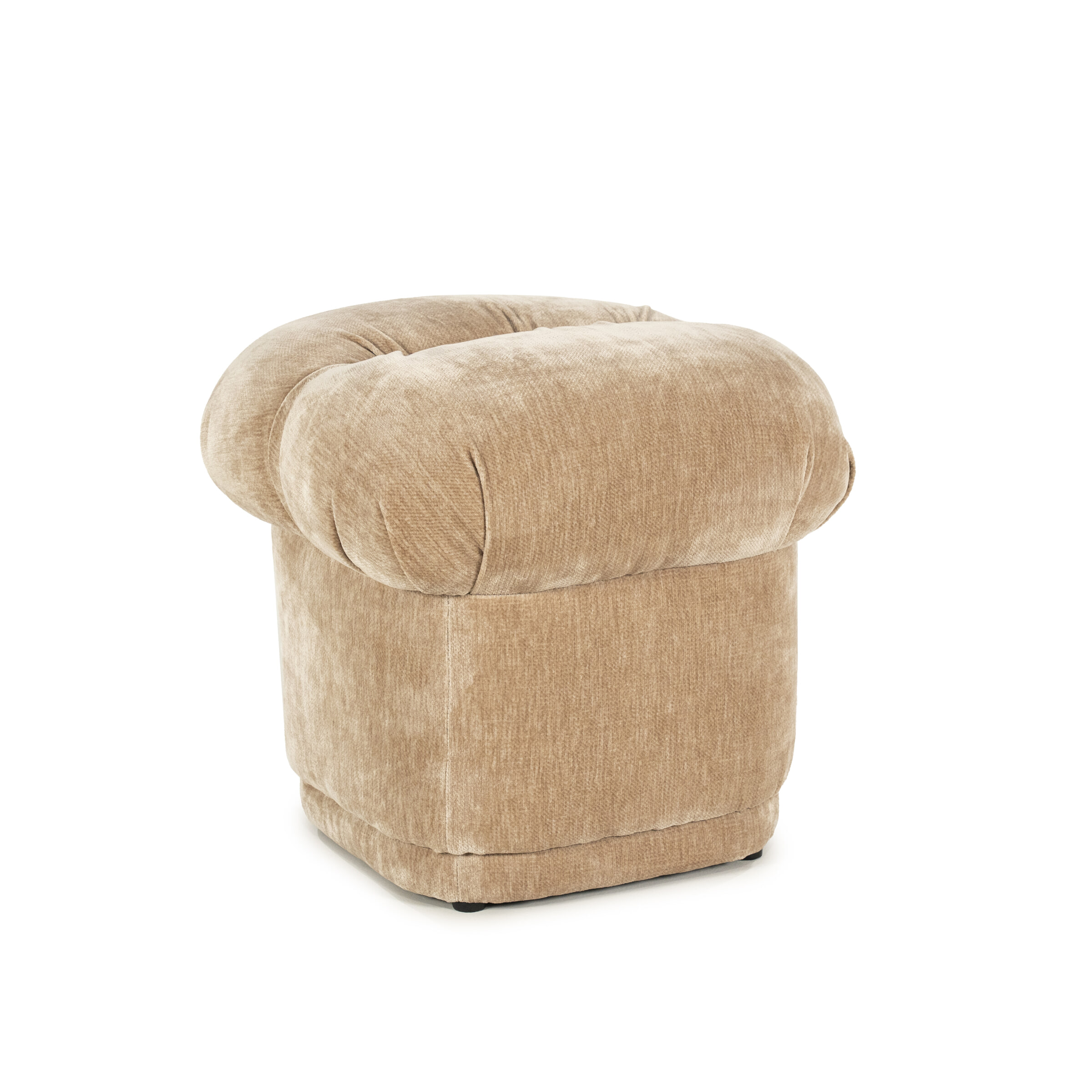 By-Boo Poef 'Nook' Chenille, kleur Beige