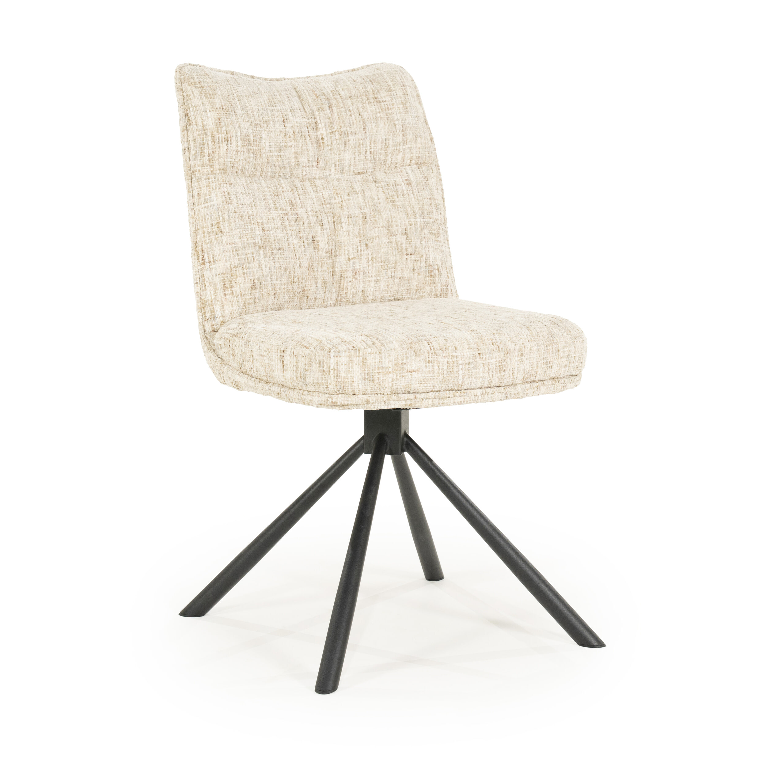 By-Boo Draaibare Eetkamerstoel 'Ferre' Geweven stof