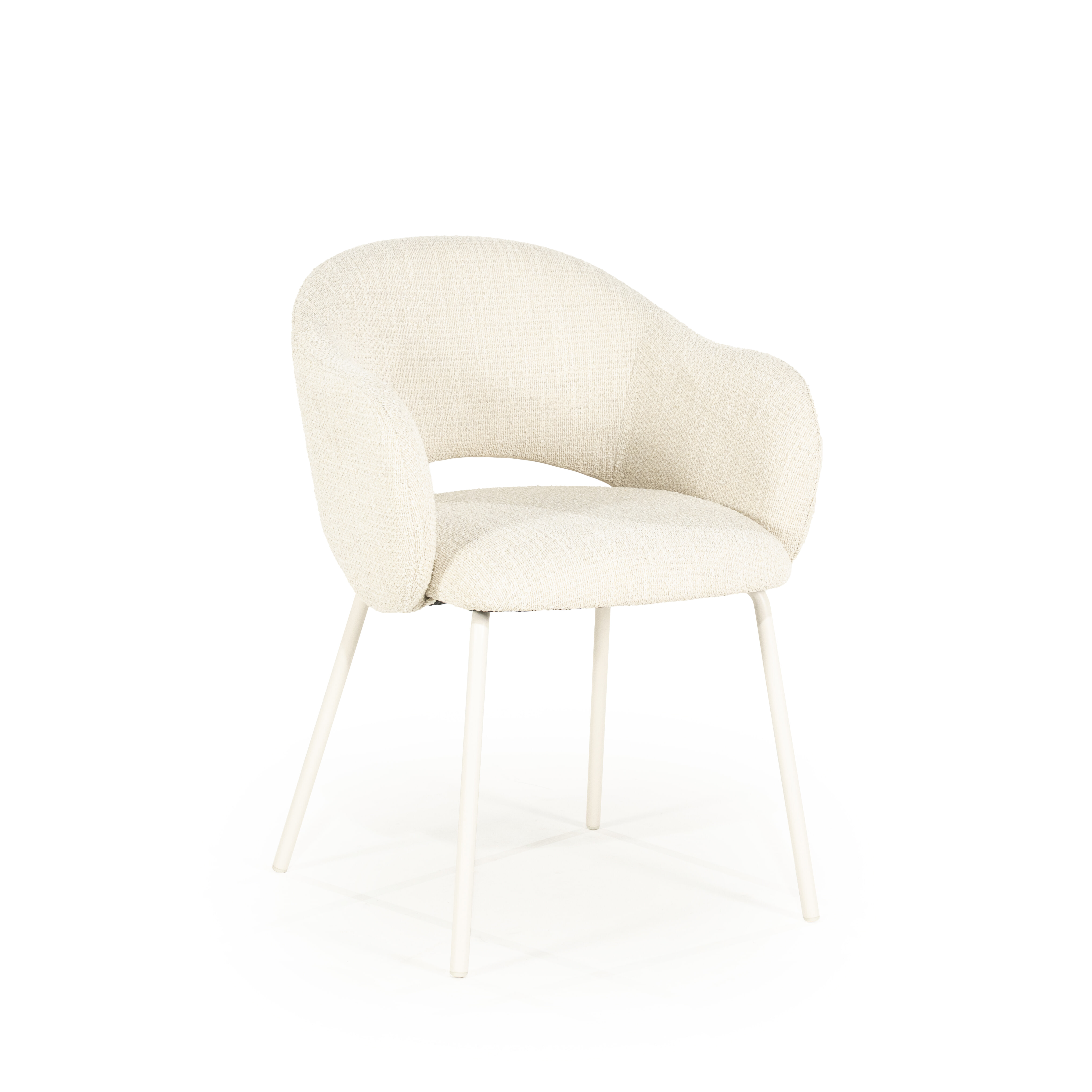 By-Boo Eetkamerstoel 'Story' Geweven stof, kleur Beige