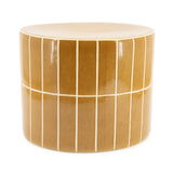 By-Boo Ronde Bijzettafel 'TileTastic' 42cm, kleur Mosterd