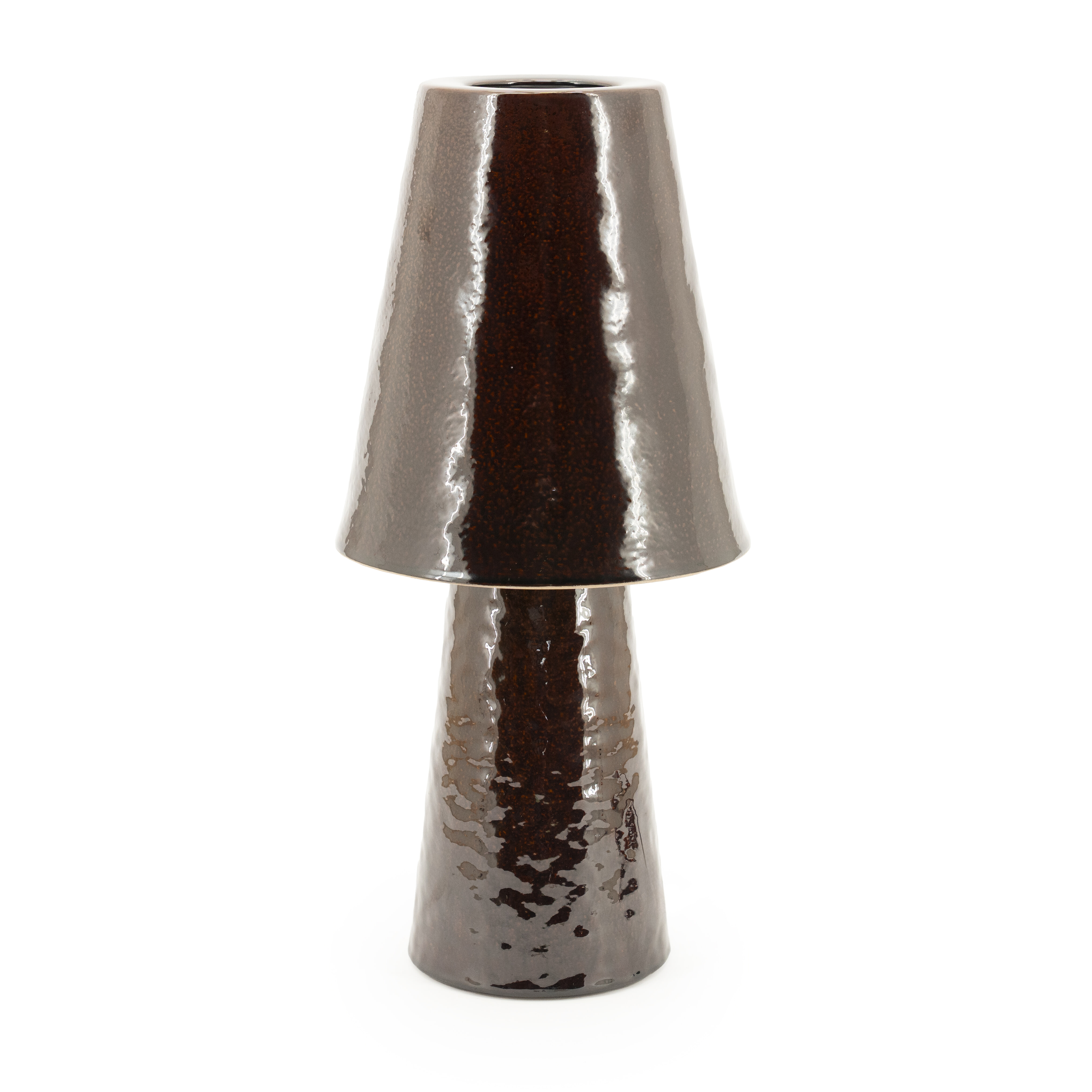 By-Boo Tafellamp 'Clayton' 51cm, kleur Bruin