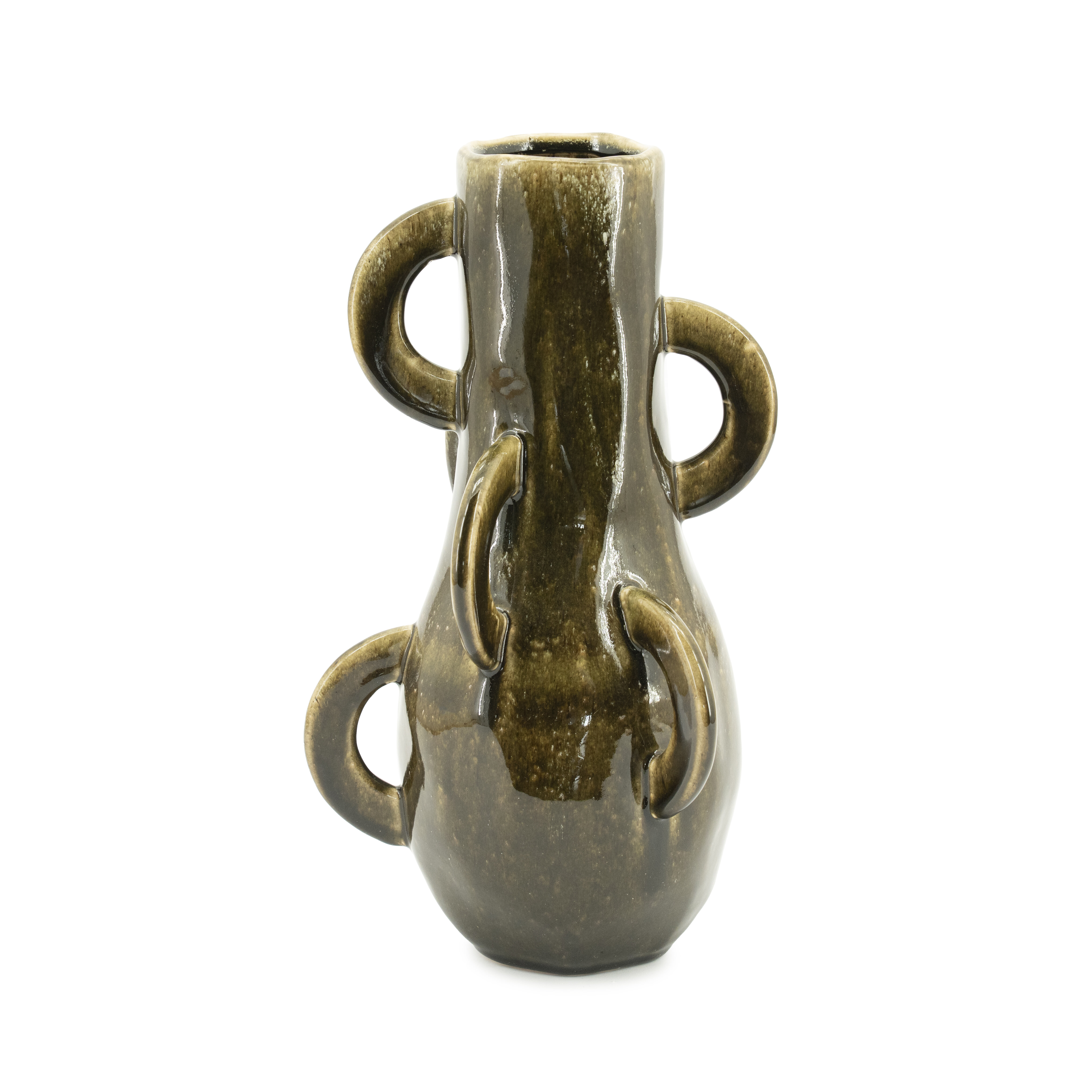 By-Boo Vaas 'Zaza' 40cm, kleur Groen