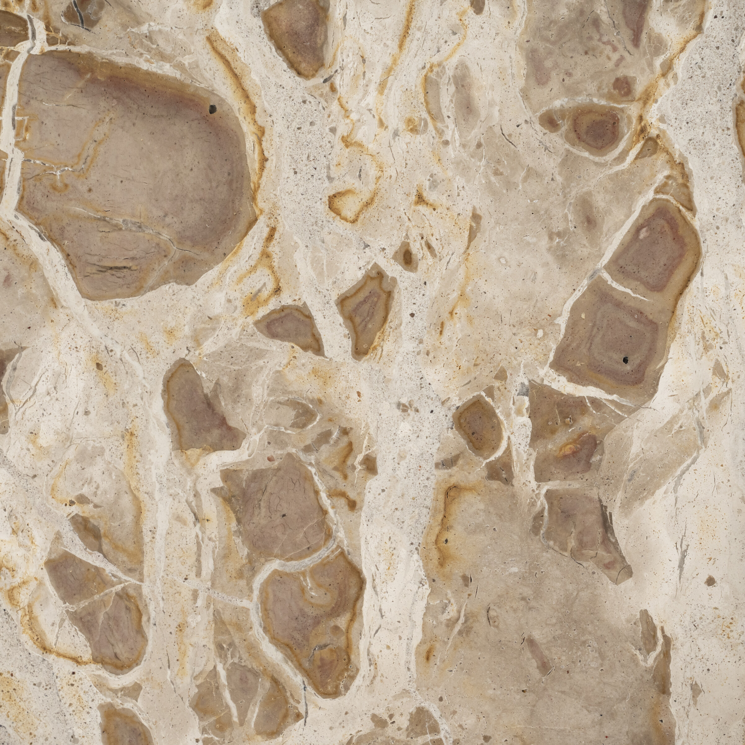 By-Boo Ronde Bijzettafel 'Marmo' Marmer, 40cm