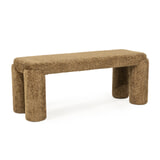 By-Boo Bankje 'Omla' Fluffy, kleur Mosterd