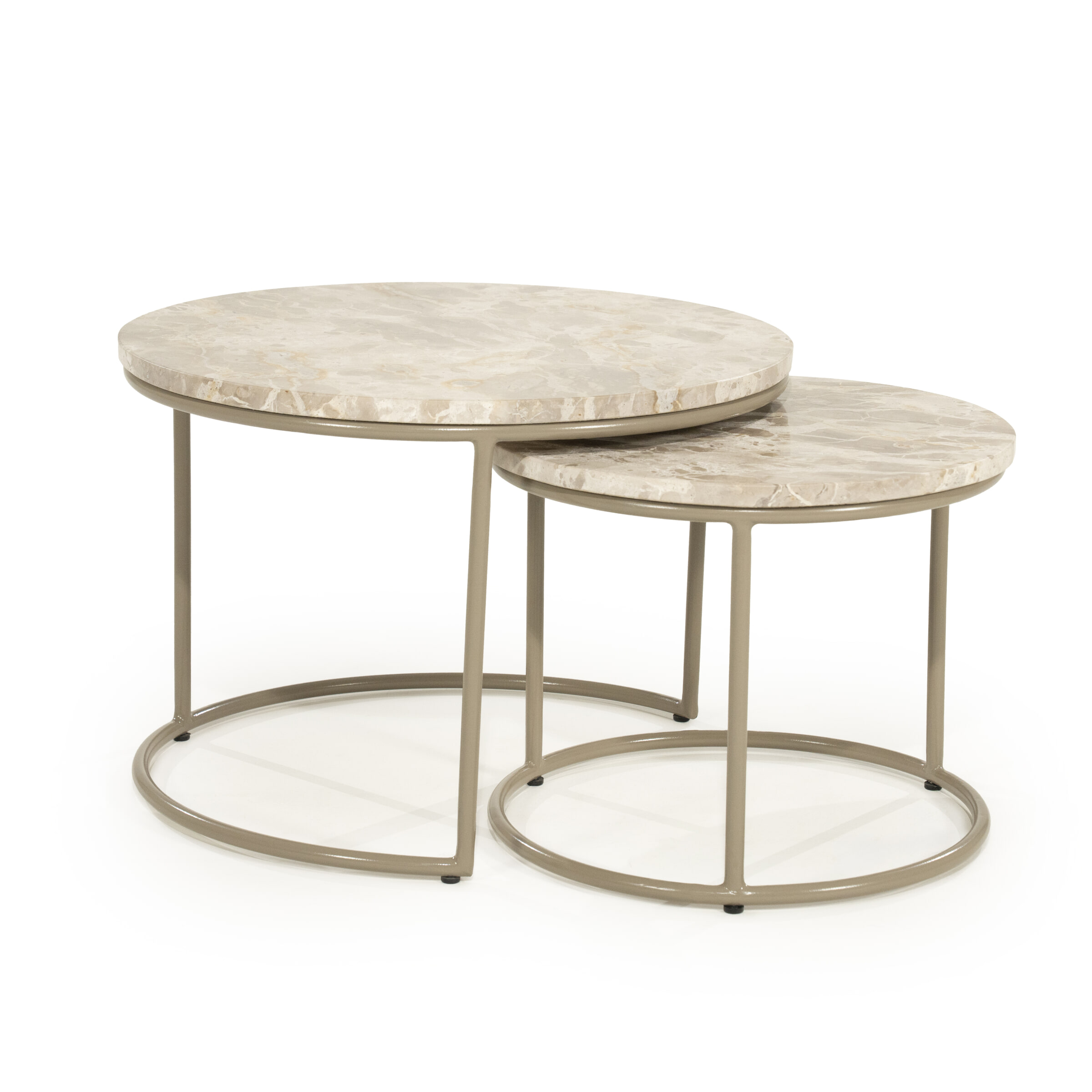 By-Boo Ronde Salontafel Alvar Marmer, Set van 2 stuks - 250418 • Sohome