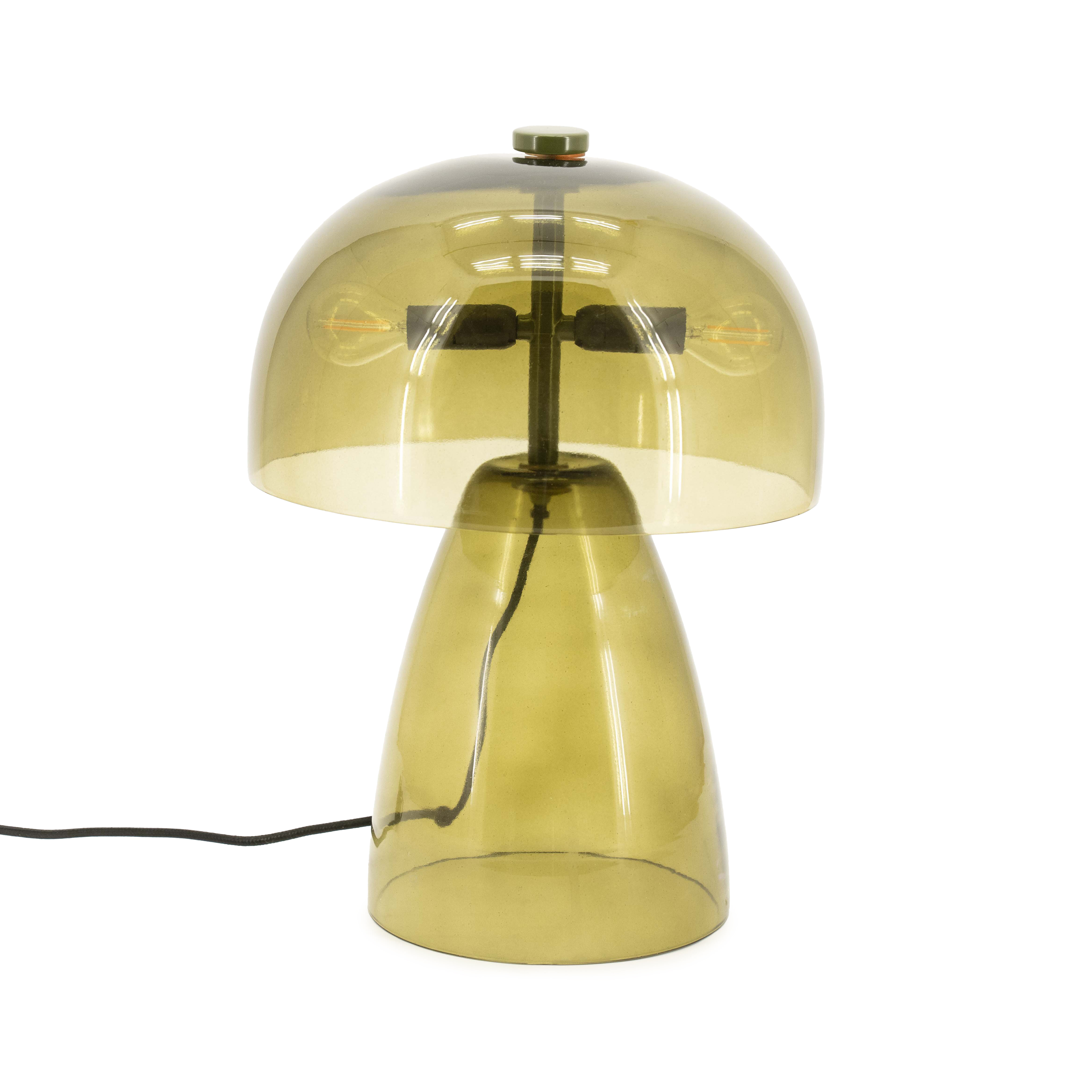 By-Boo Tafellamp 'Tubi' Glas, kleur Groen