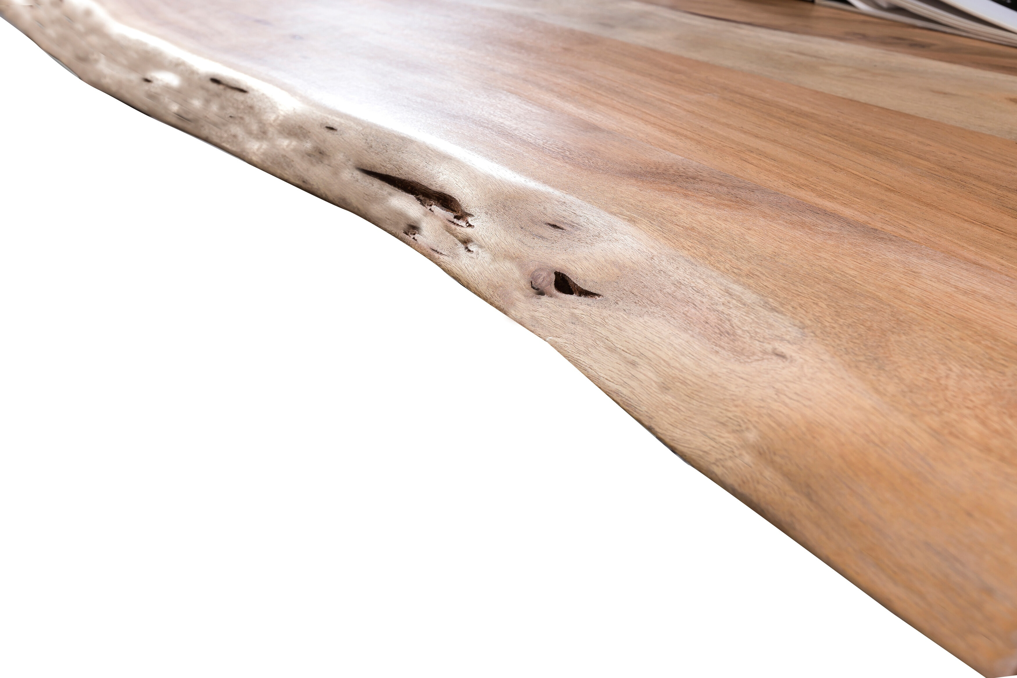 Artistiq Boomstam Eettafel 'Tristina' Acaciahout, 120 x 80cm, kleur Zwart