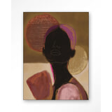 Urban Cotton Wandkleed 'Silhouette Lady 2' 80 x 110cm in Frame - black