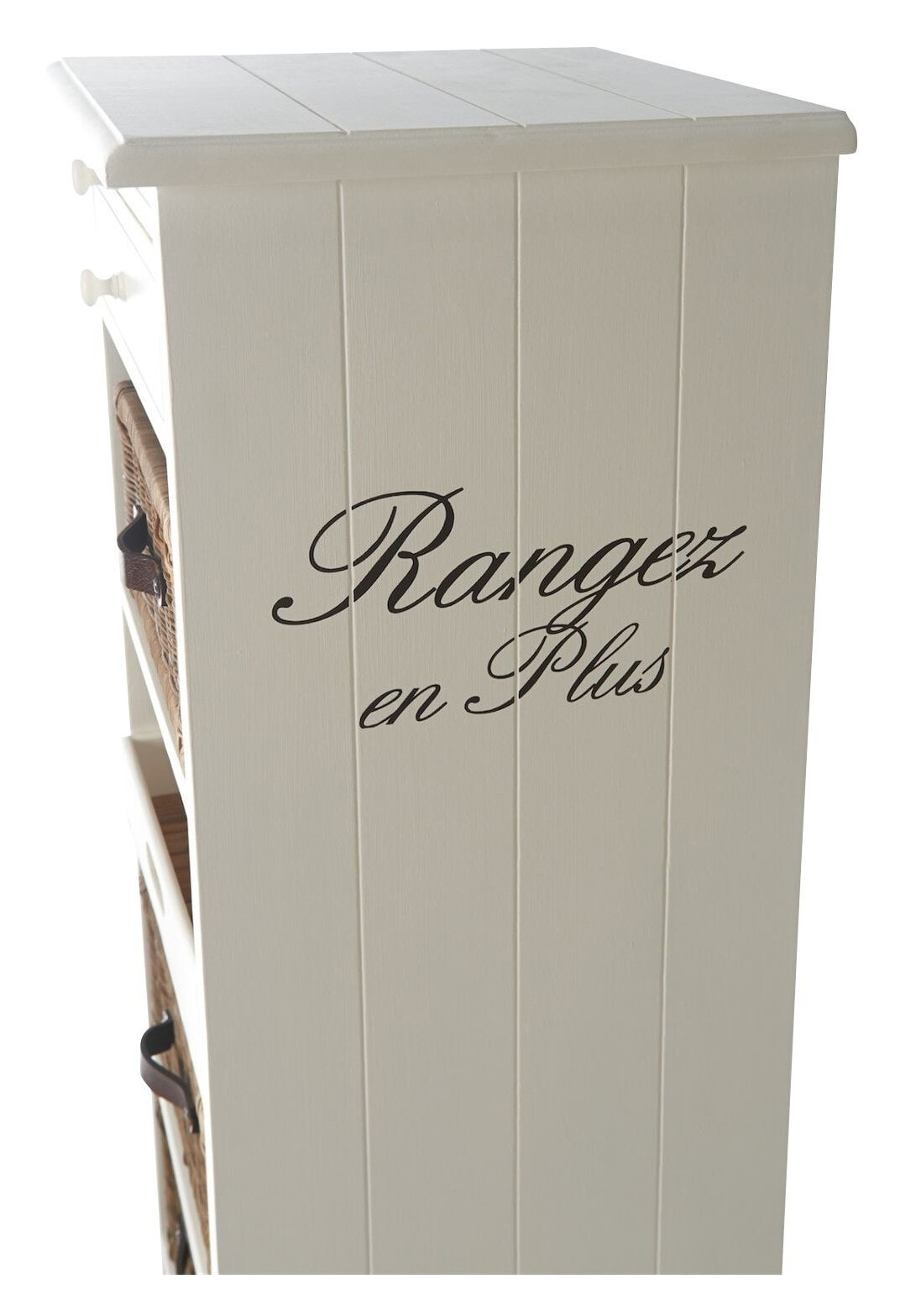 Rivièra Maison Ladekast 'Rangez en Plus' Met 4 rattan laden