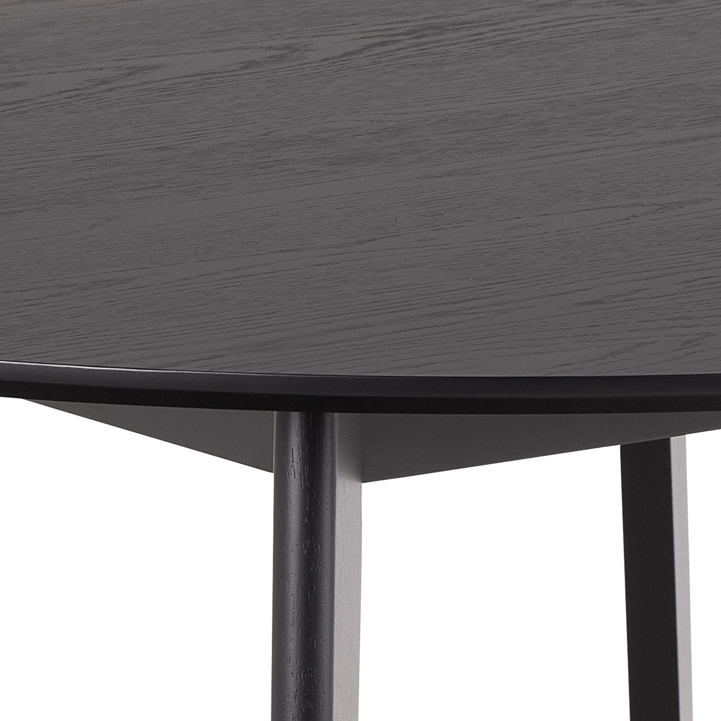 Bendt Ronde Eettafel 'Torkil' 120cm Eikenfineer, kleur Zwart